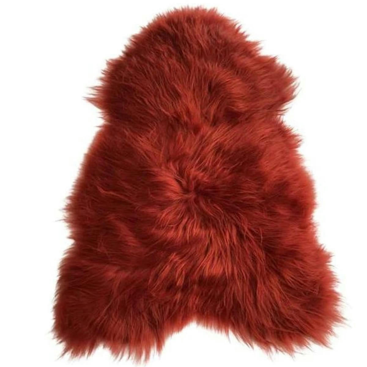 - Tapis en peau de mouton islandais terracotta