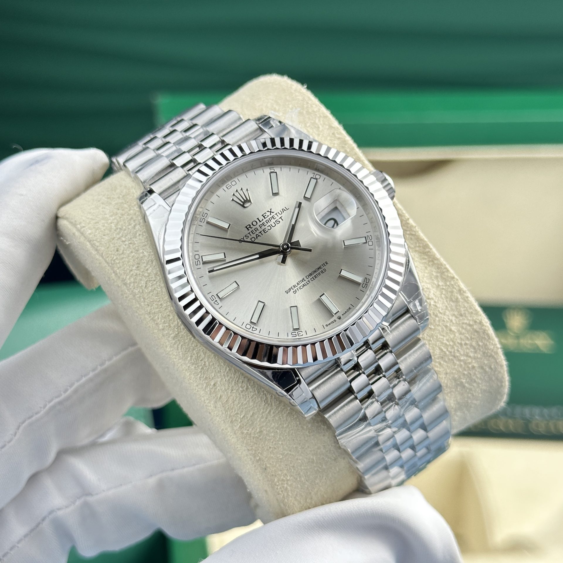 Rolex Datejust 126334 904L Steel Silver Dial 41mm Jub Super Clone