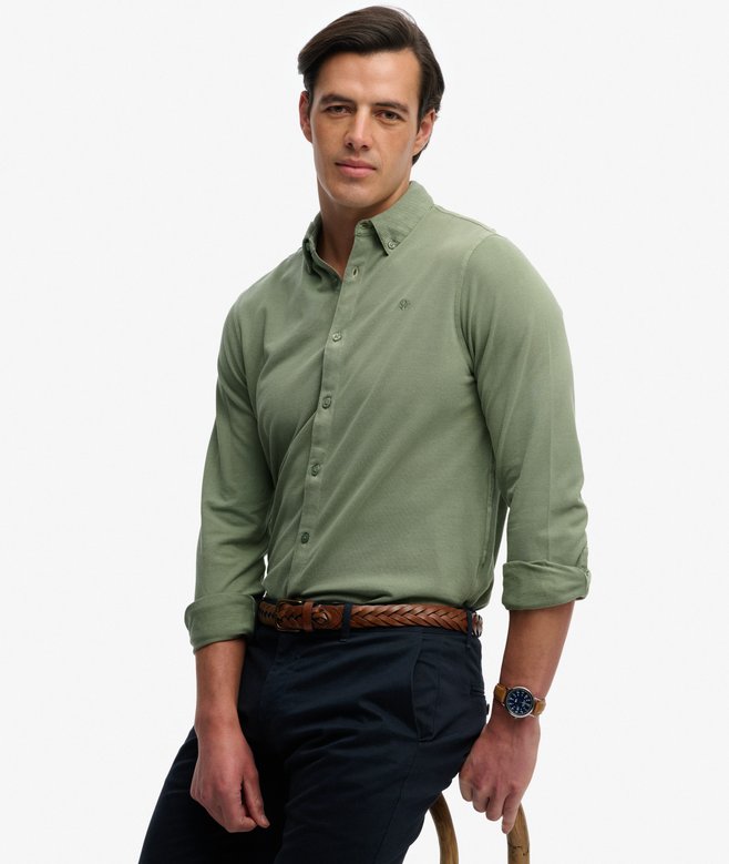 Vintage Destroy Pique Long Sleeve Shirt