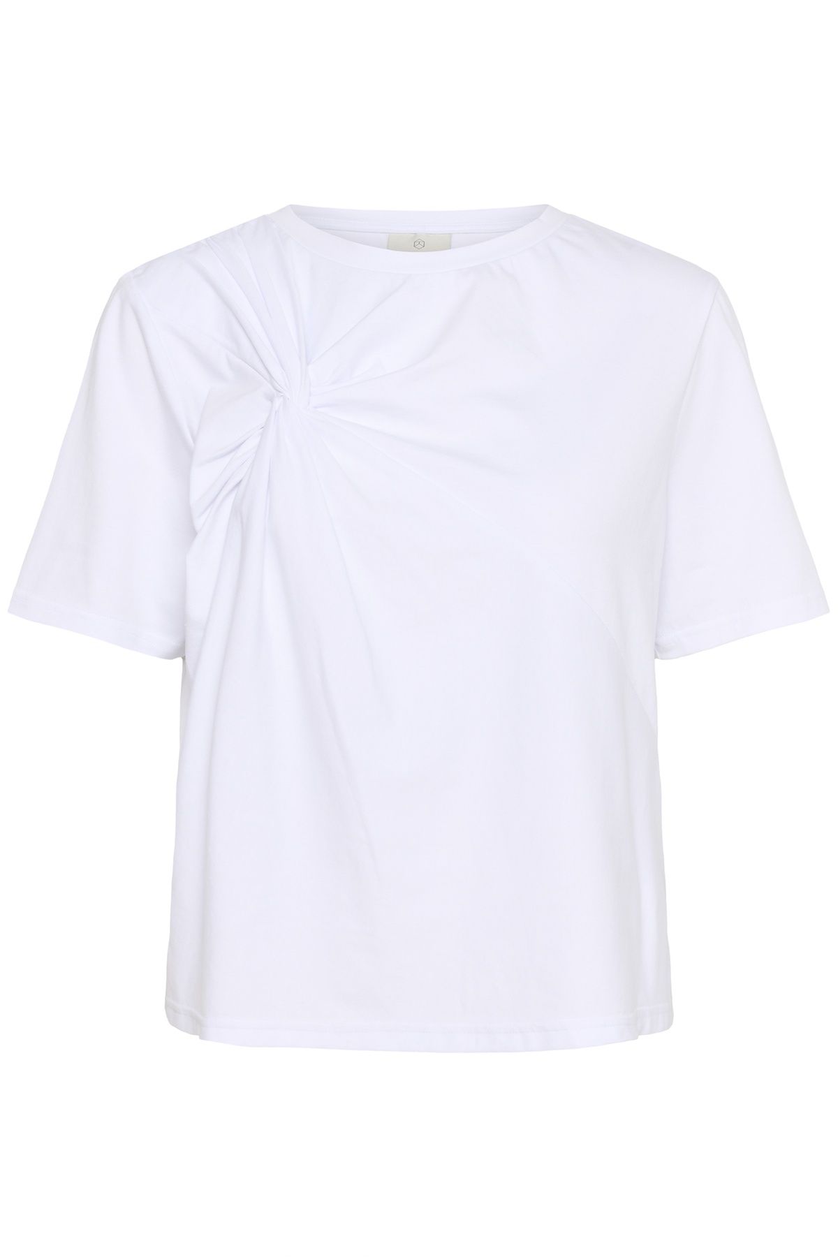 Kaffe Black short-sleeved T-Shirt with a Twist Detail