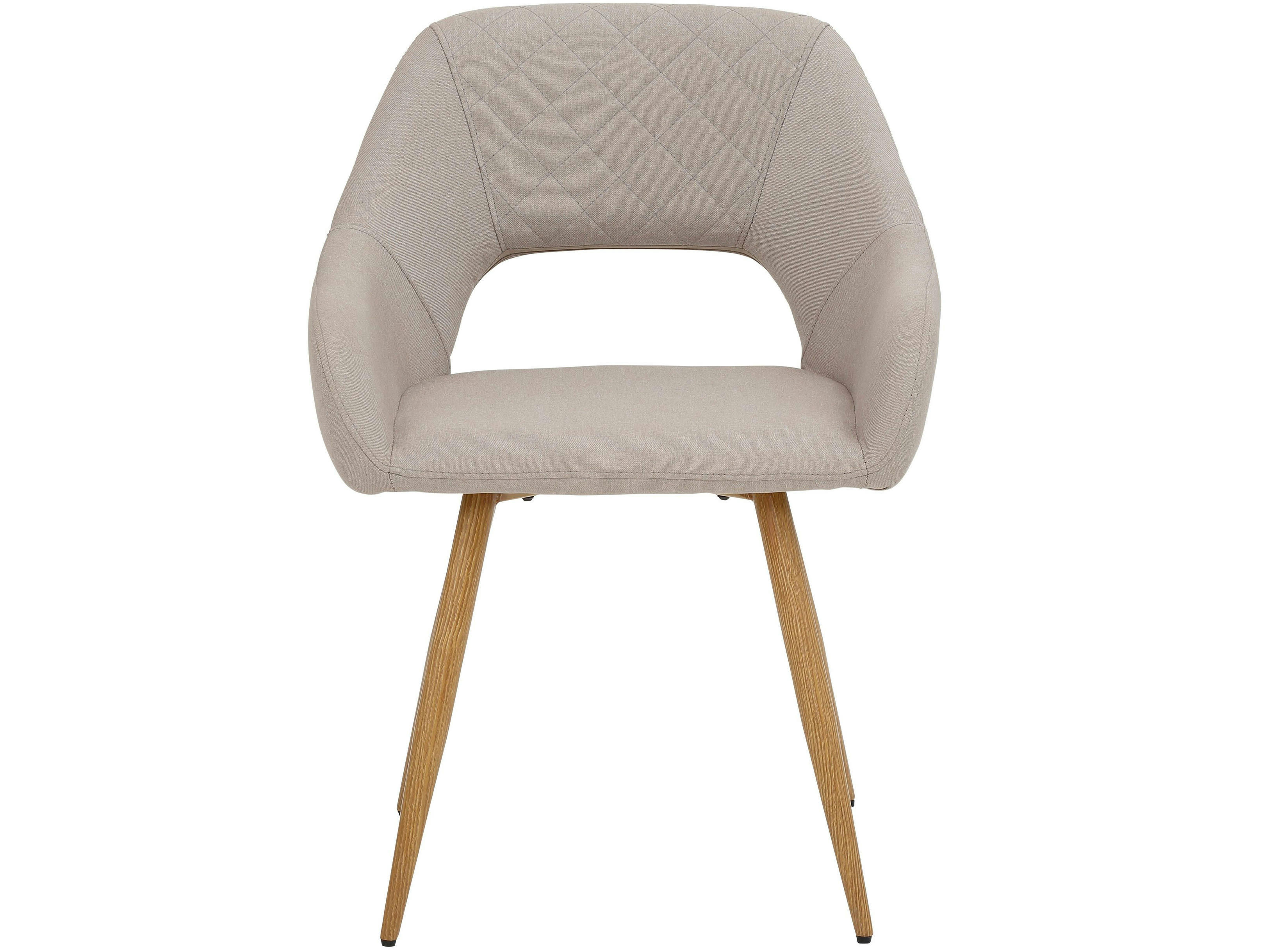 FLUER - Ensemble de 2 chaises de salle à manger rembourrées en tissu tissé