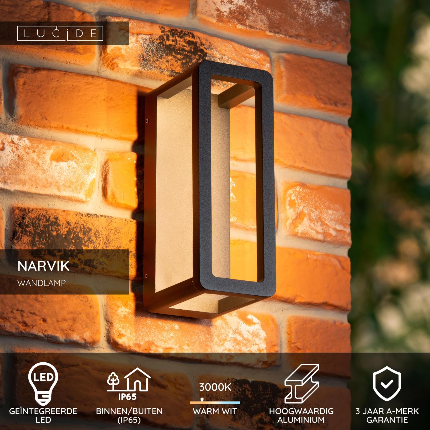 Lucide NARVIK Wandlamp - Zwart