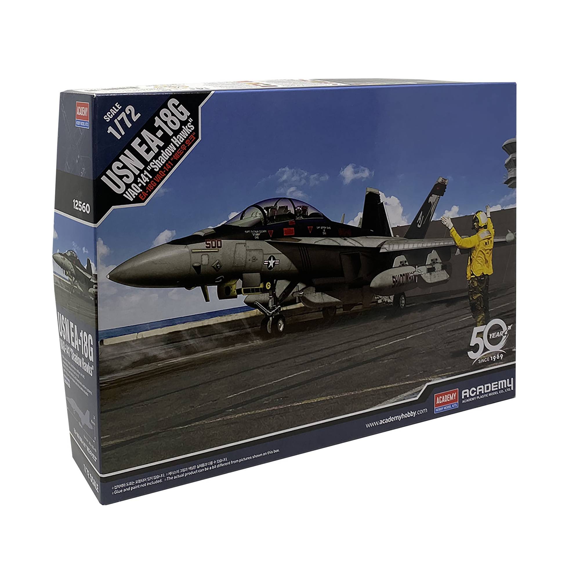 Academy USN EA-18G VAQ-141 Shadowhawks Model Kit 1:72