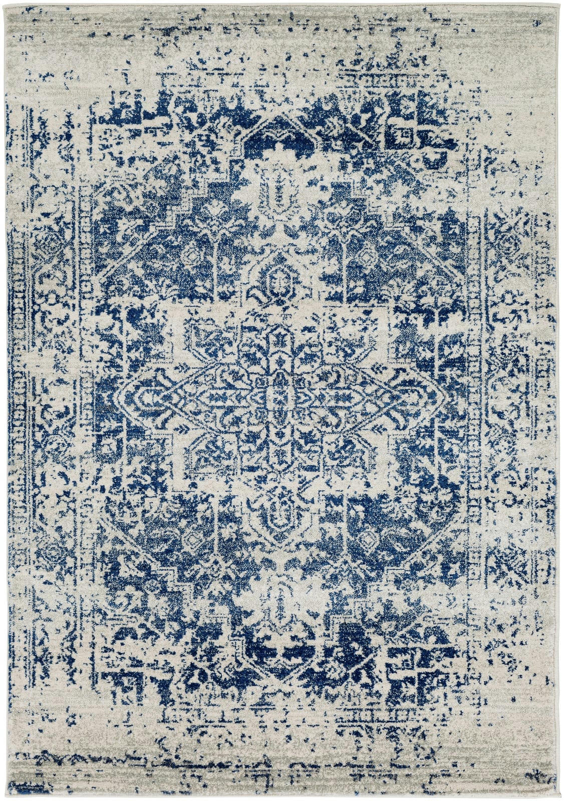 JULIETTE - Tapis Vintage Oriental Bleu/Beige 120x170