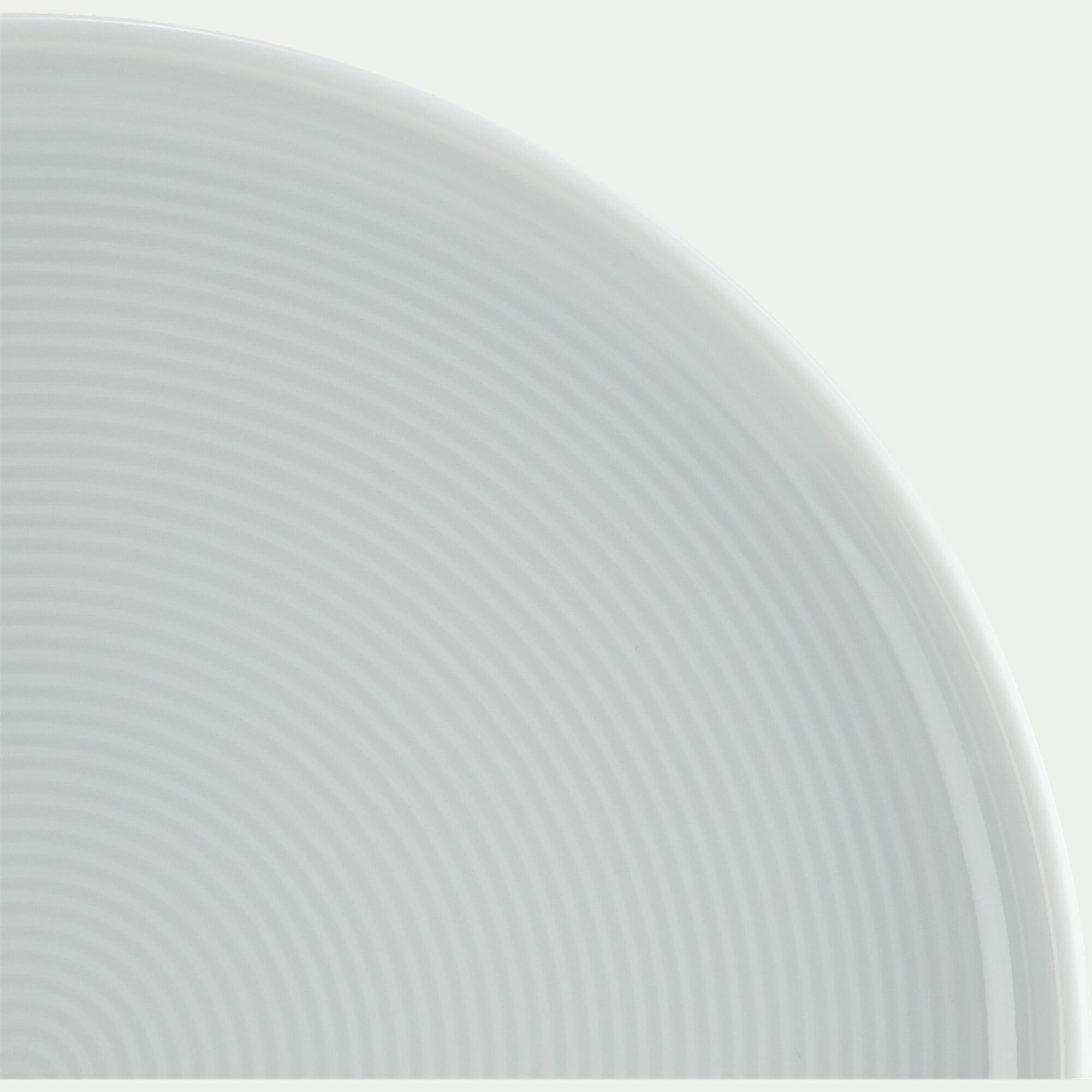 ELIO - Assiette à dessert spirale en porcelaine D20cm - blanc