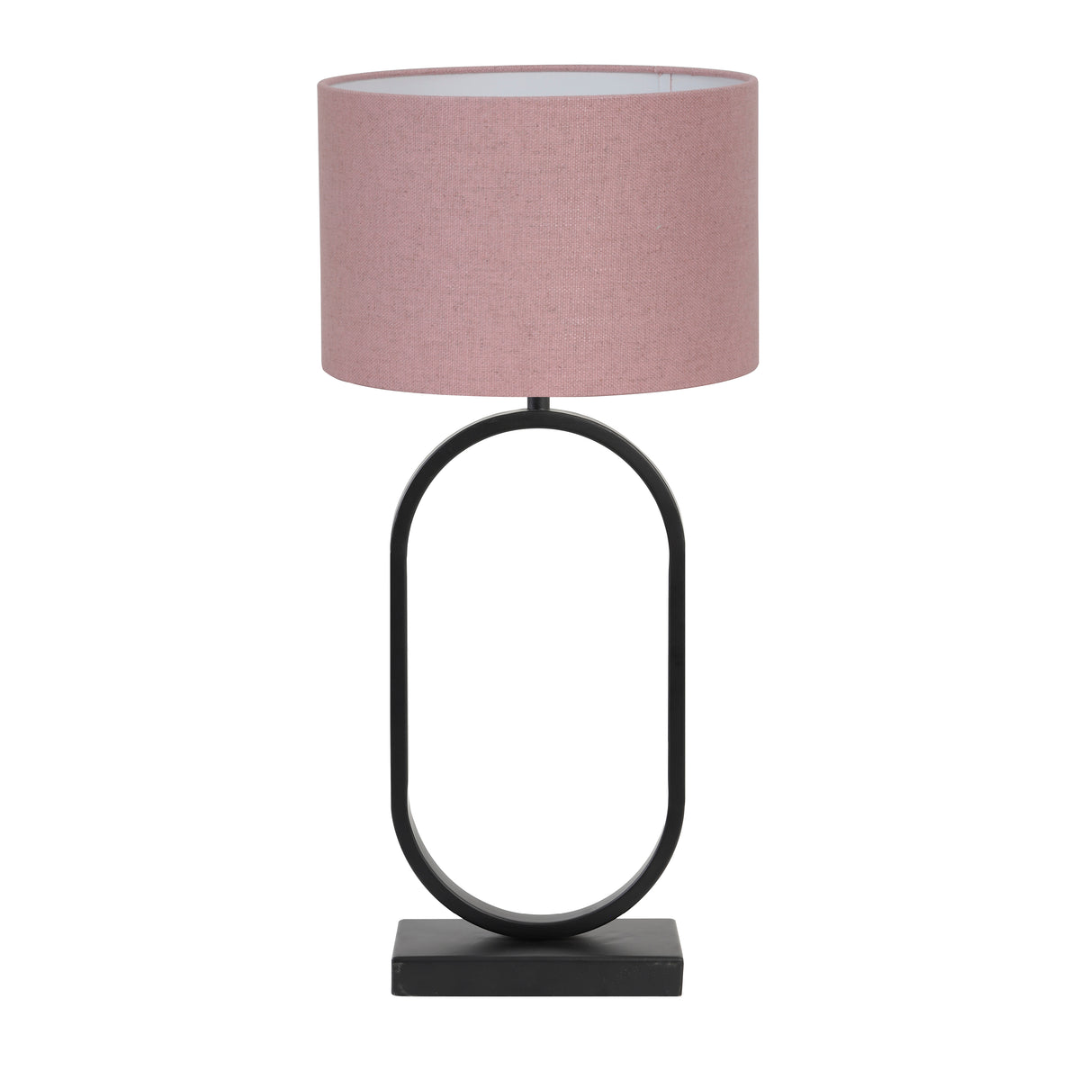 Light & Living tafellamp Jamiri/Livigno - zwart, roze - 30x30x67cm