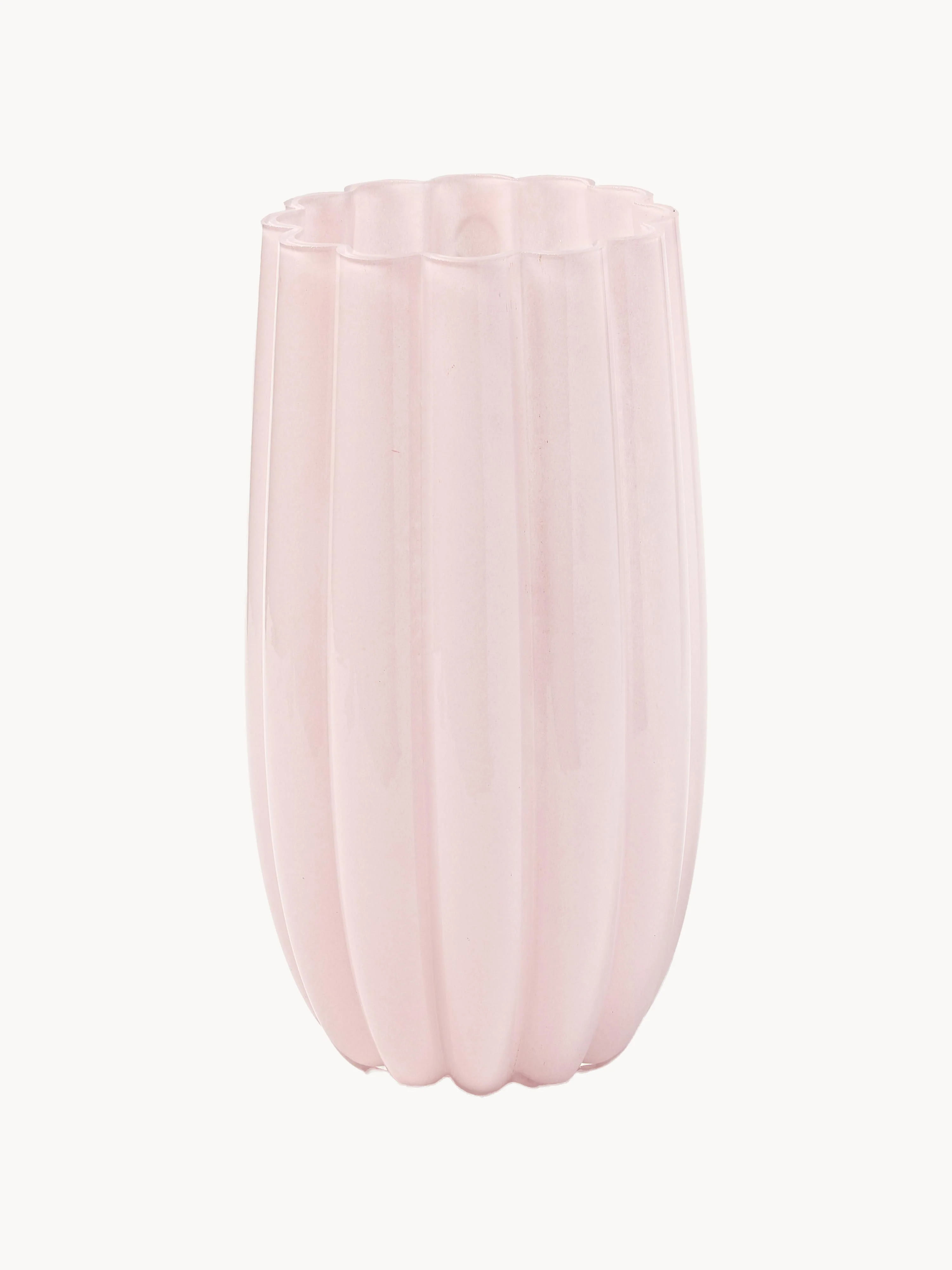 Mundgeblasene Glas-Vase Melon, H 38 cm