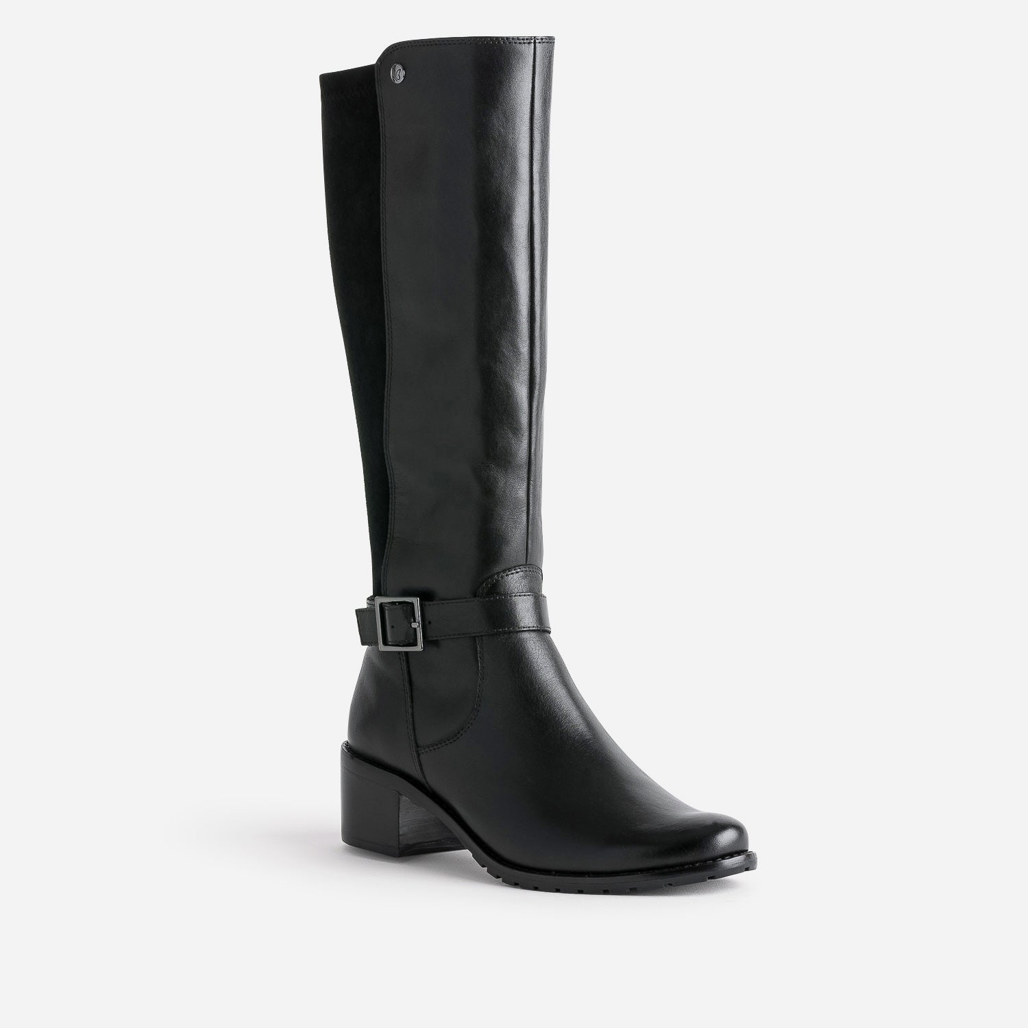 Botte CAPRICE noire cuir bi matière