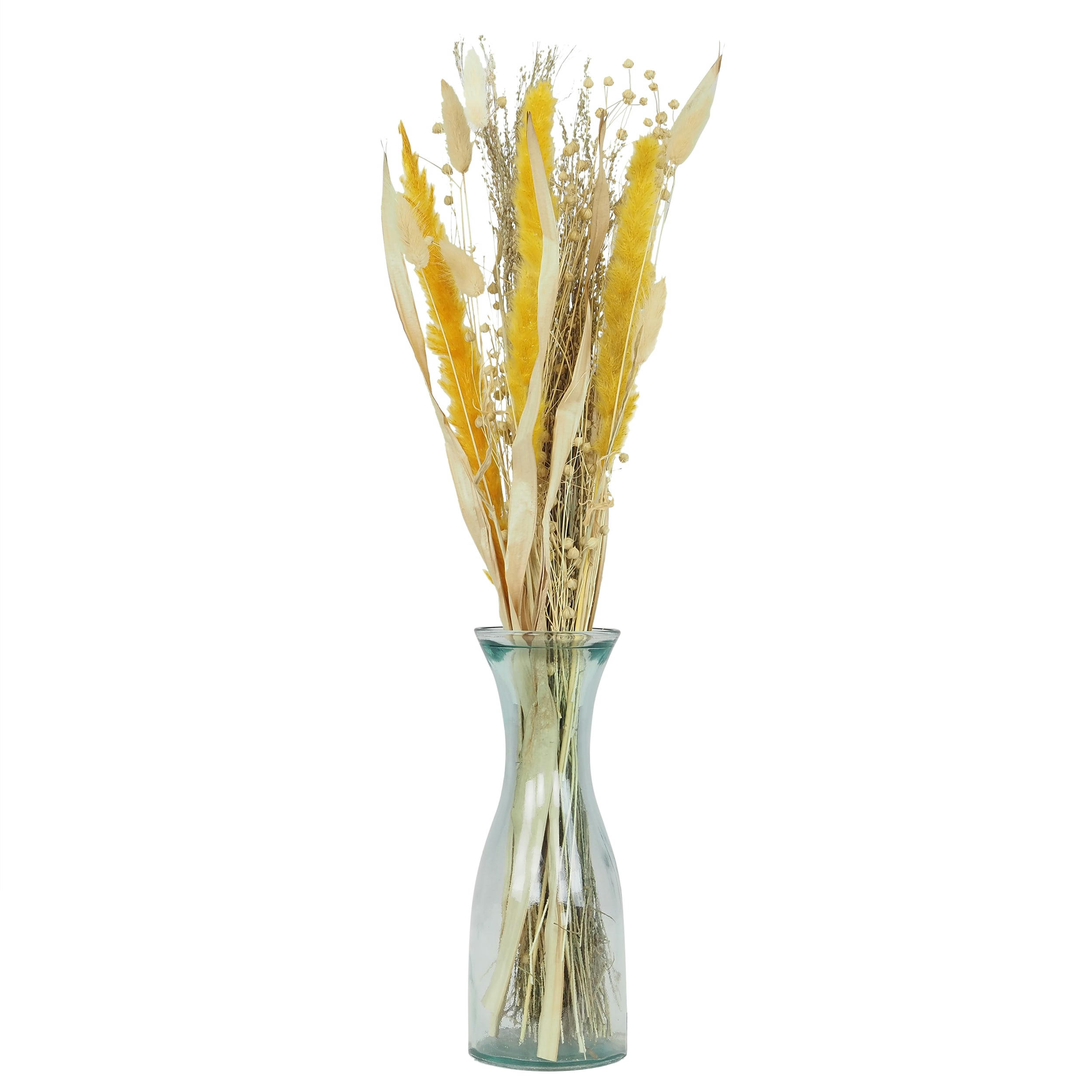 - Bouquet fleur séchée naturelle jaune 60cm