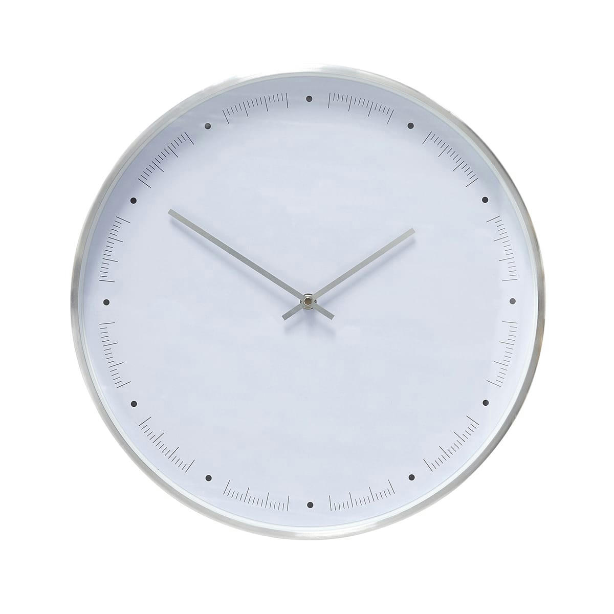 TIME - Horloge en métal blanc D40