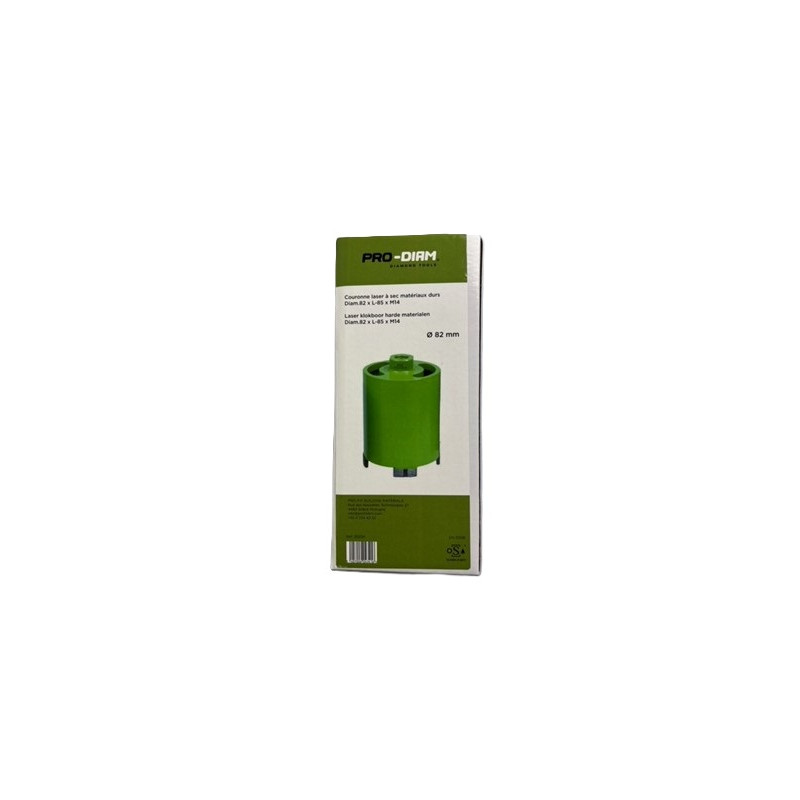 Couronne diamant pour matériaux durs Ø 82 mm PRO-DIAM