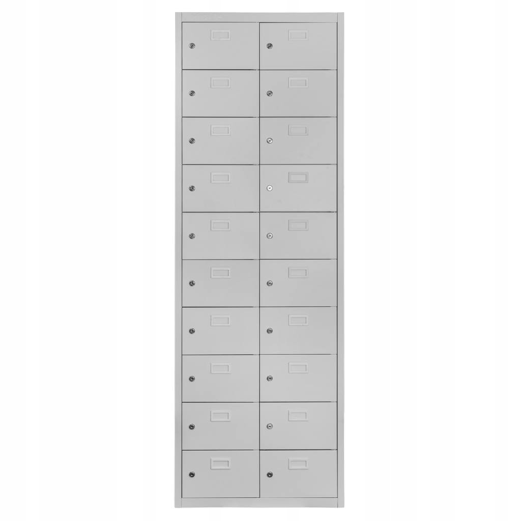 Szafka Metalowa Skrytkowa Śniadaniowa BHP 180x60x30cm Szara Mega-M