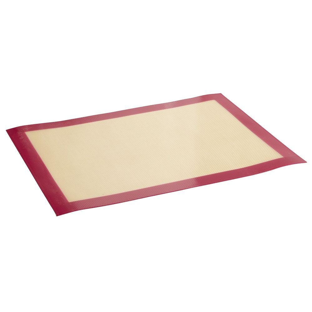 Feuille de cuisson réutilisable en fibre de verre silicone rose