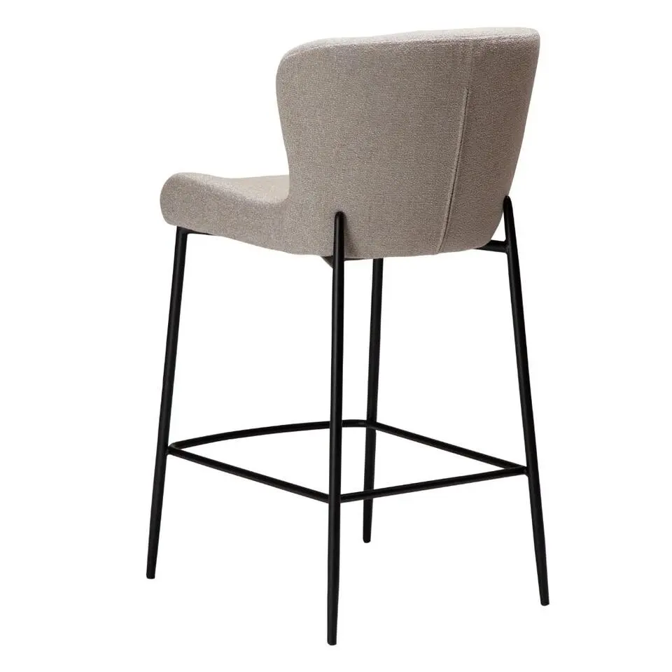 Hioshop Glam Dan-Form counterstoel boucl&eacute; lichtgrijs