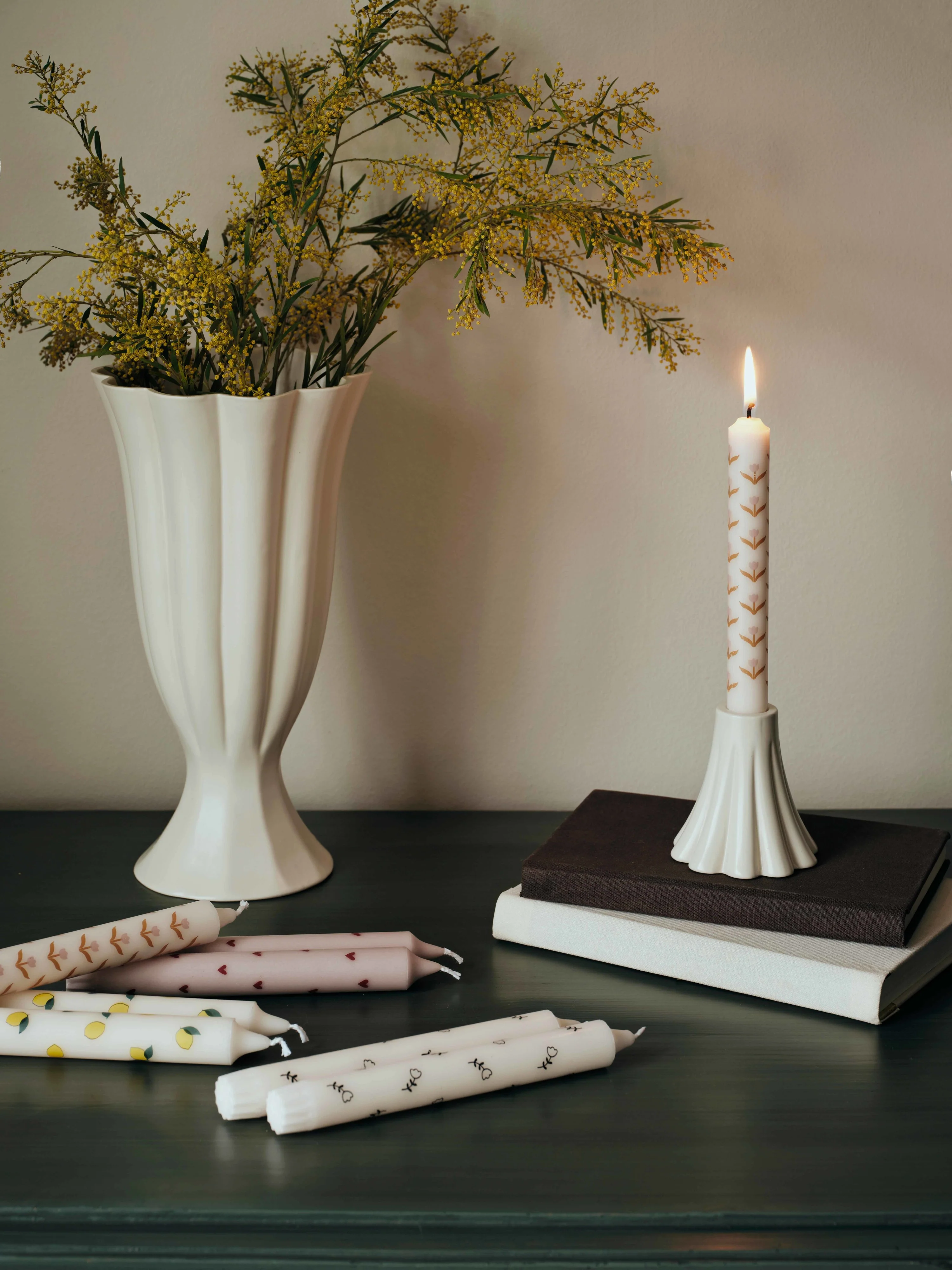 Handgefertigte Stabkerzen Amor, 2er-Set