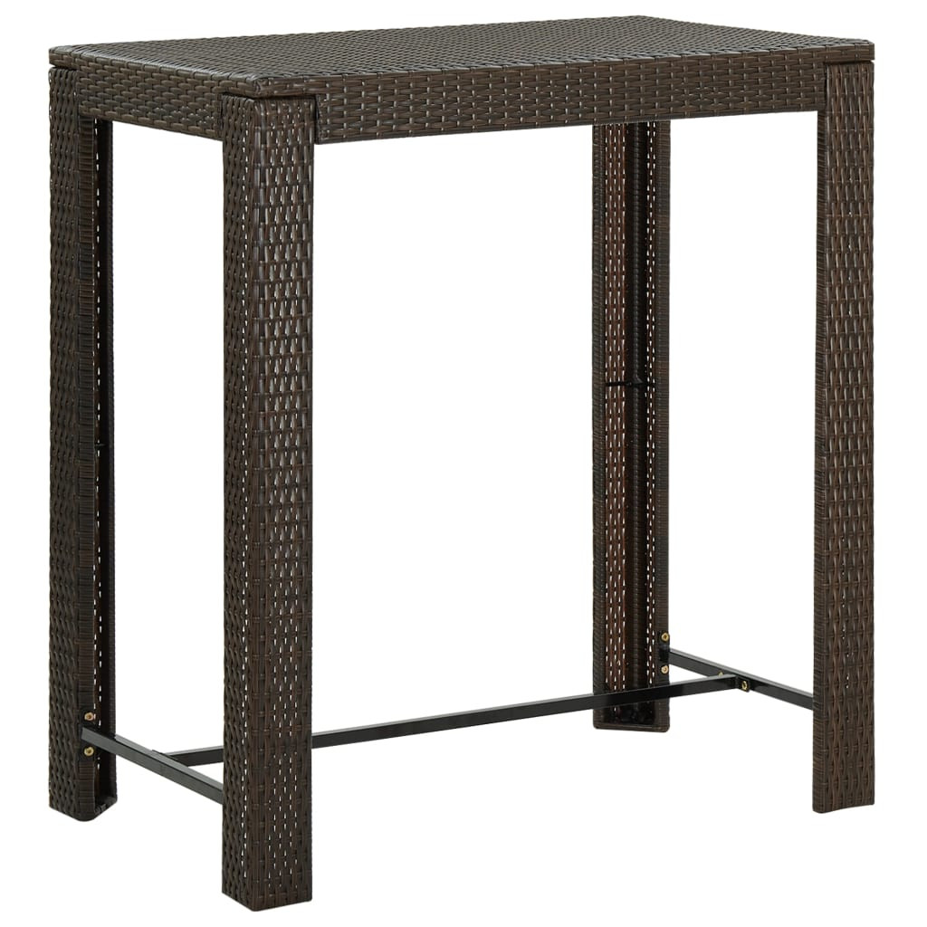 Stolik barowy Brąz 100 x 60.5 x 110.5 cm Technorattan vidaXL