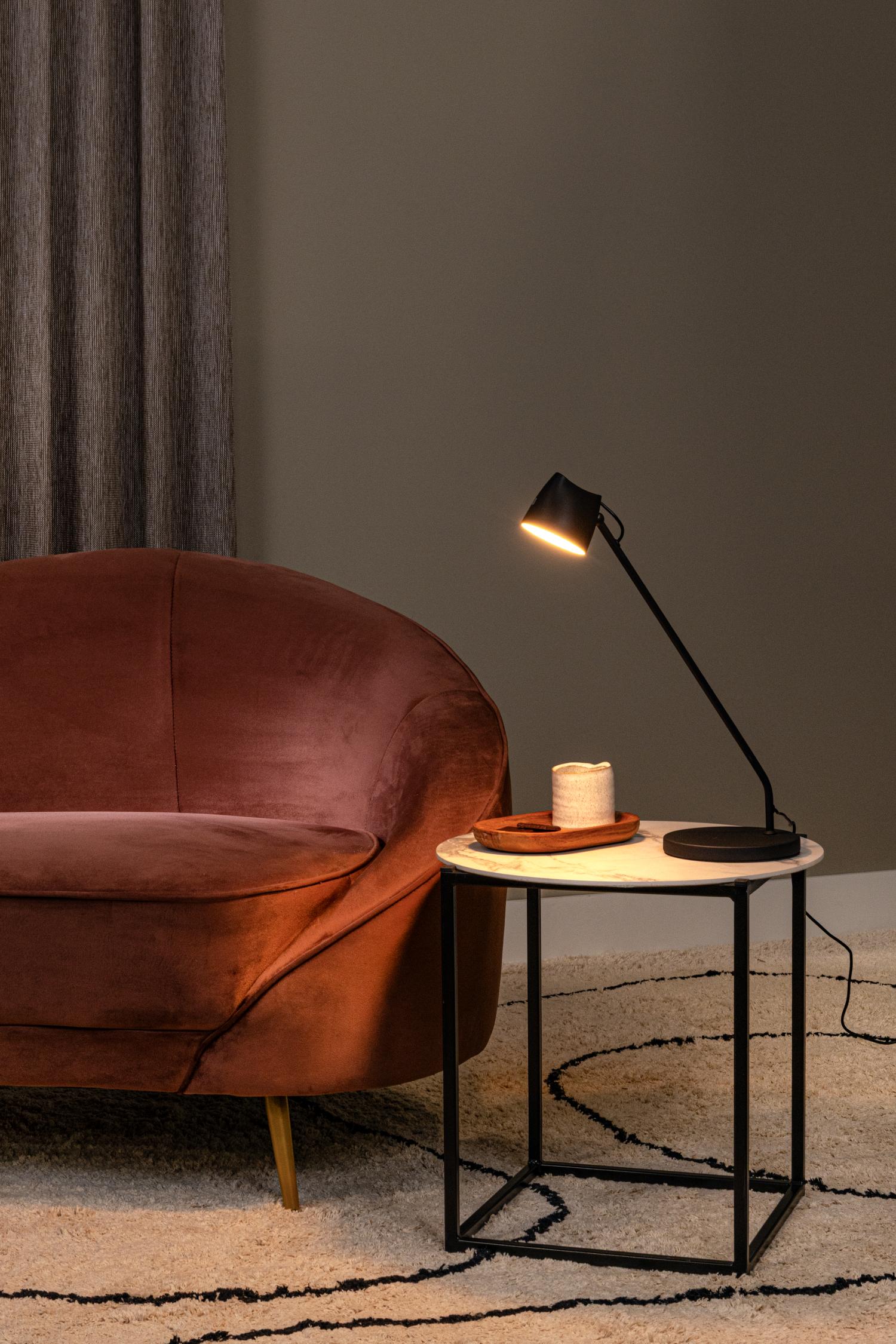 Lucide bureaulamp MILNE - Geïntegreerde LED - Zwart