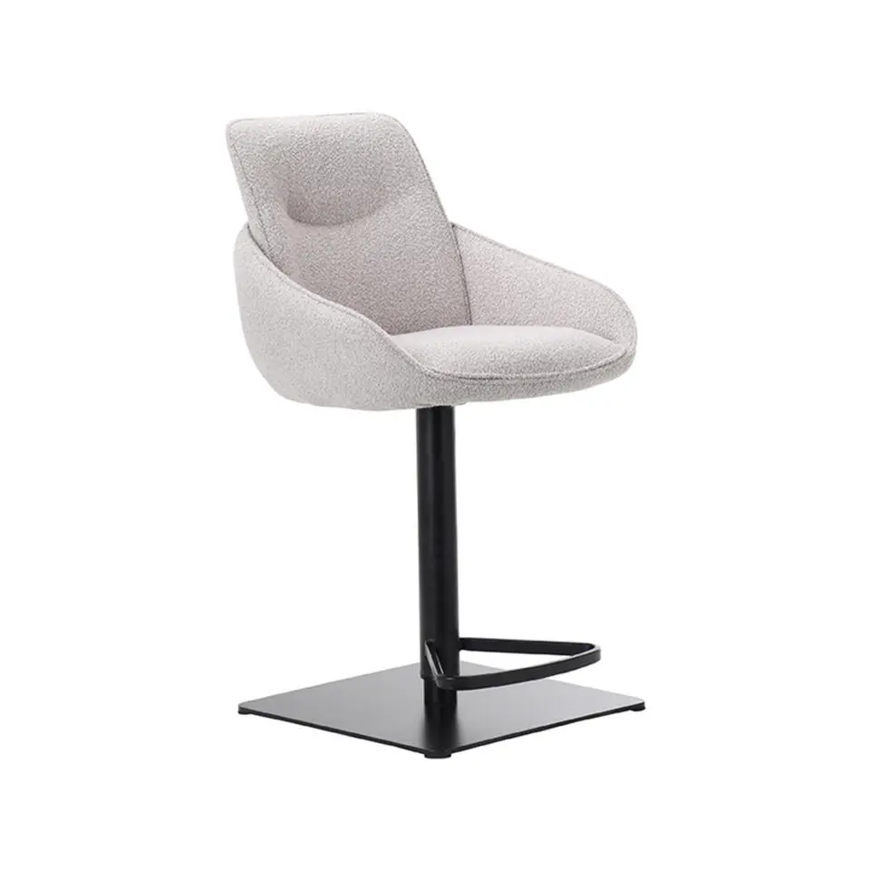 LABEL51 Barkruk Beauty - Naturel - Boucle - set van 2