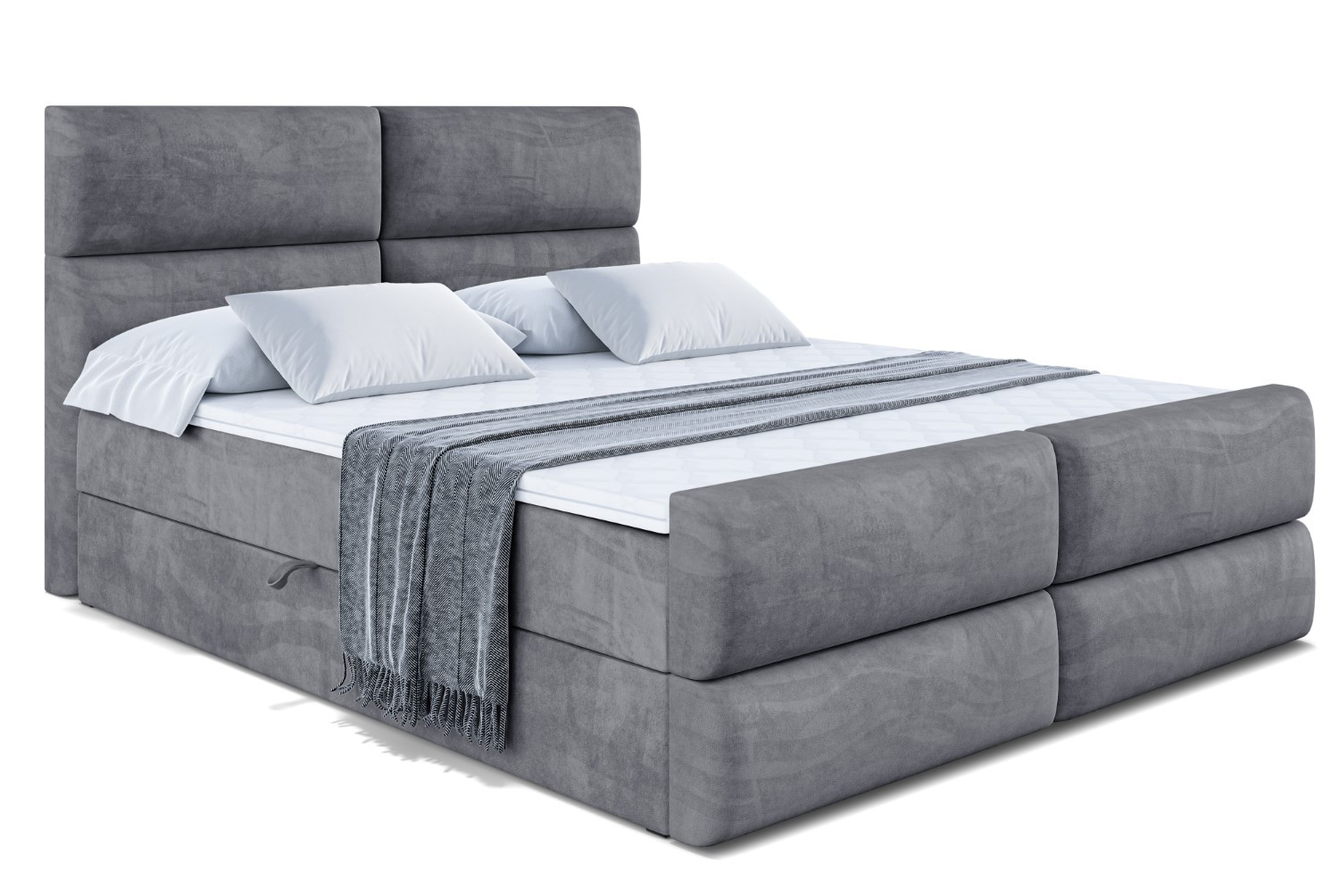 Łóżko kontynentalne z pojemnikiem BOXI3-Z - 120 x 200 cm