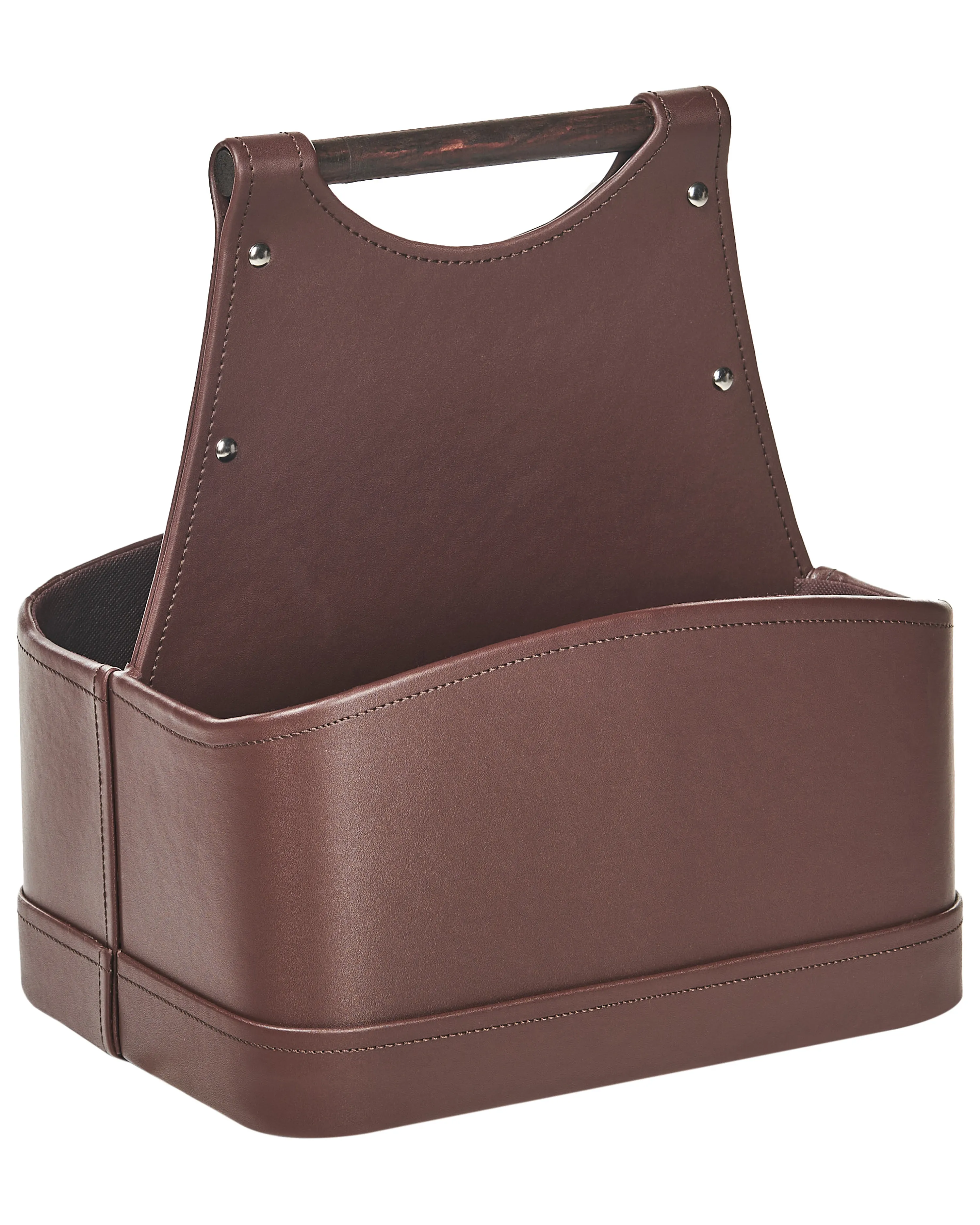 Basket URUK Faux Leather Brown