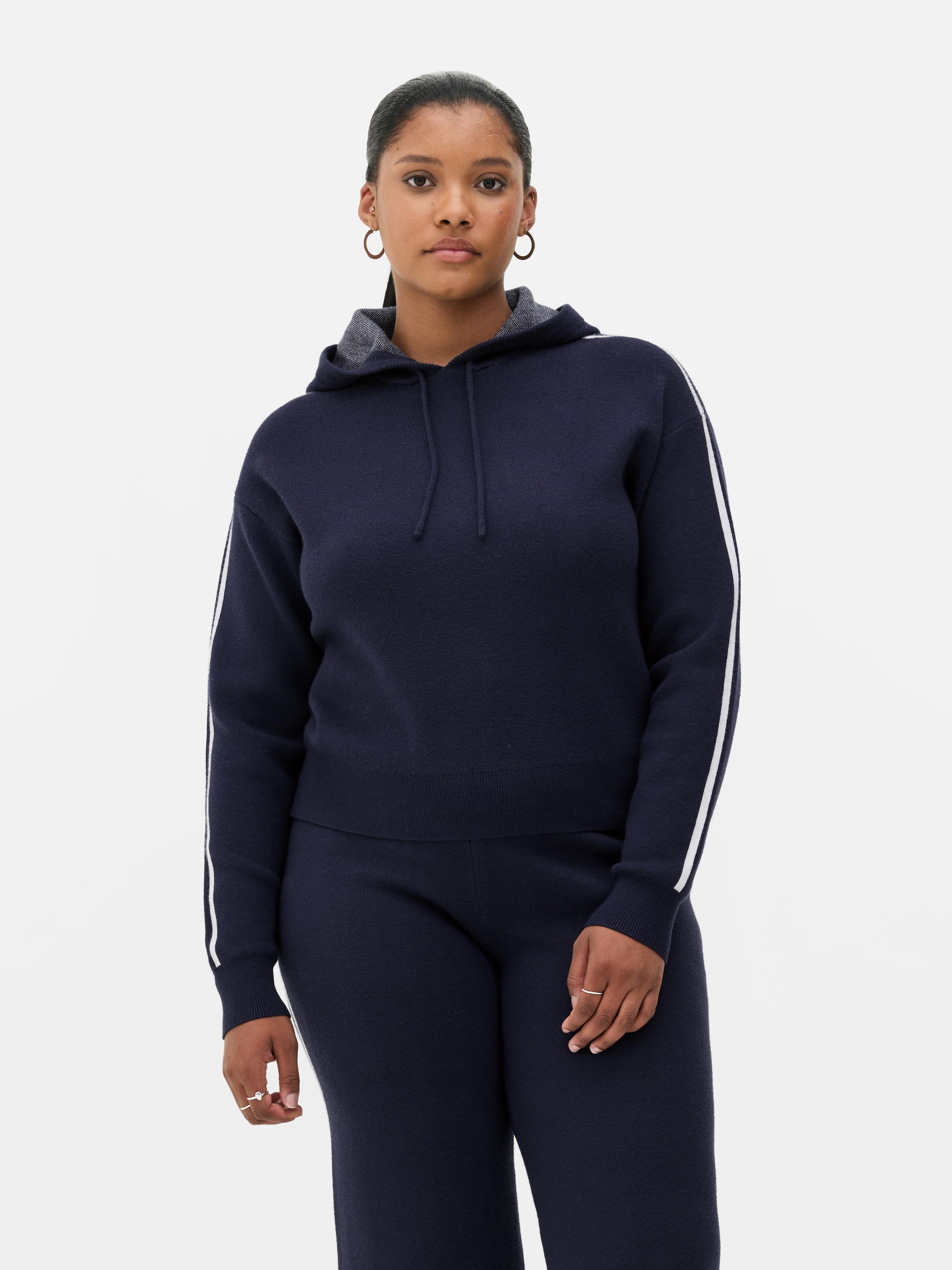 Side Stripe Drawstring Hoodie