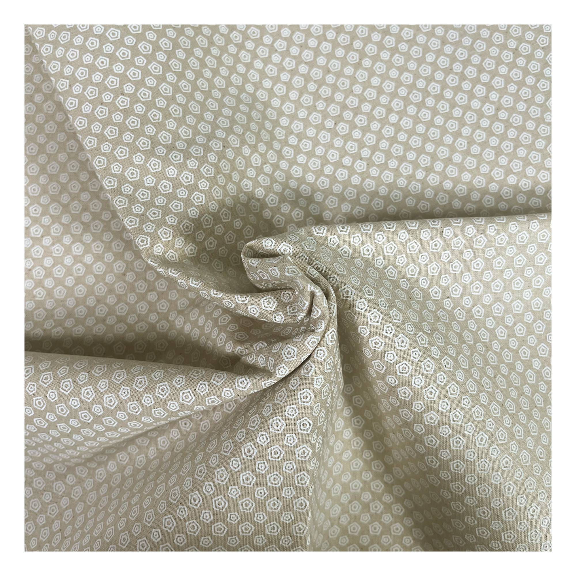 Natural Abstract Dot Cotton Fabric by the Metre