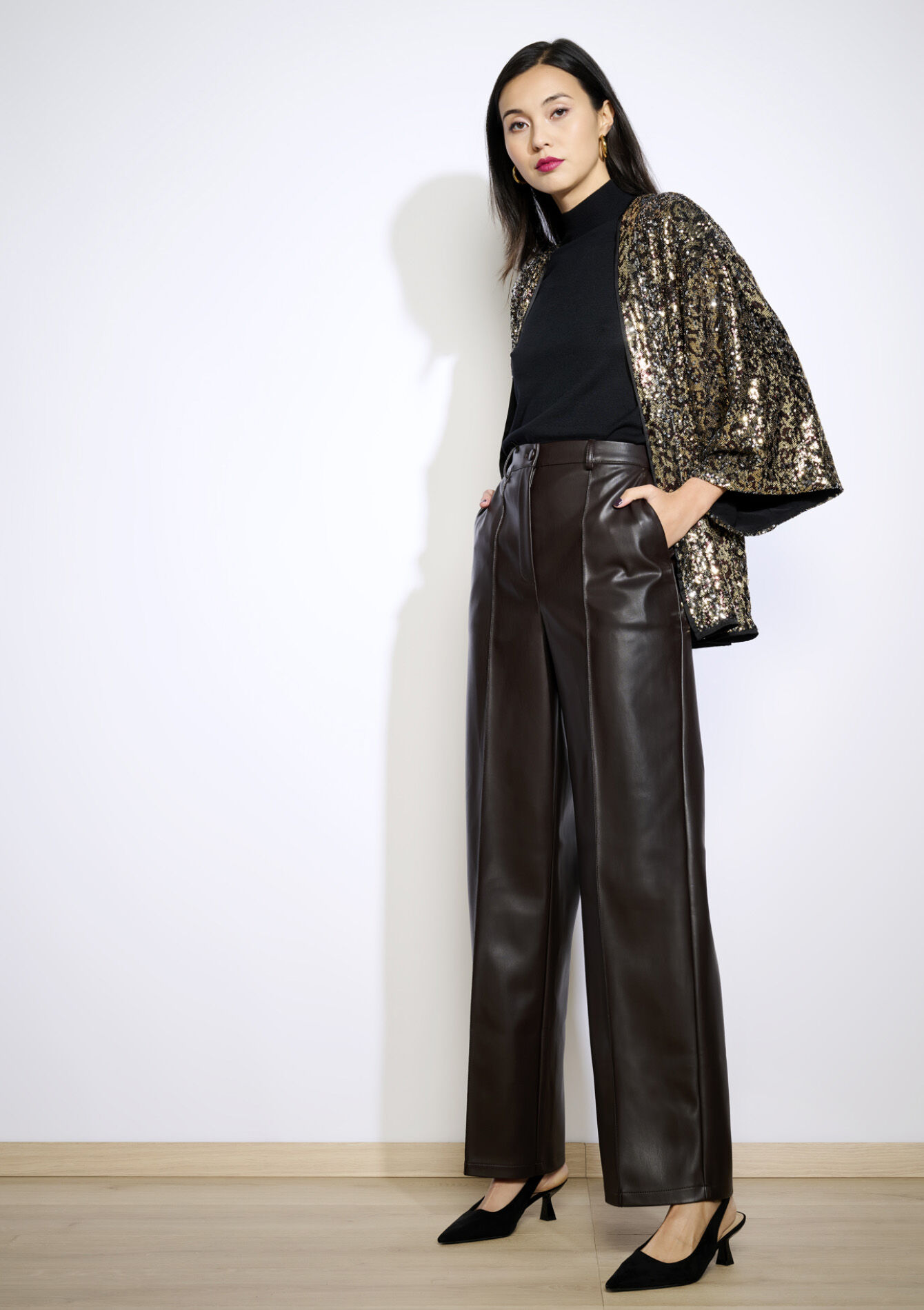 Broek in imitatieleer