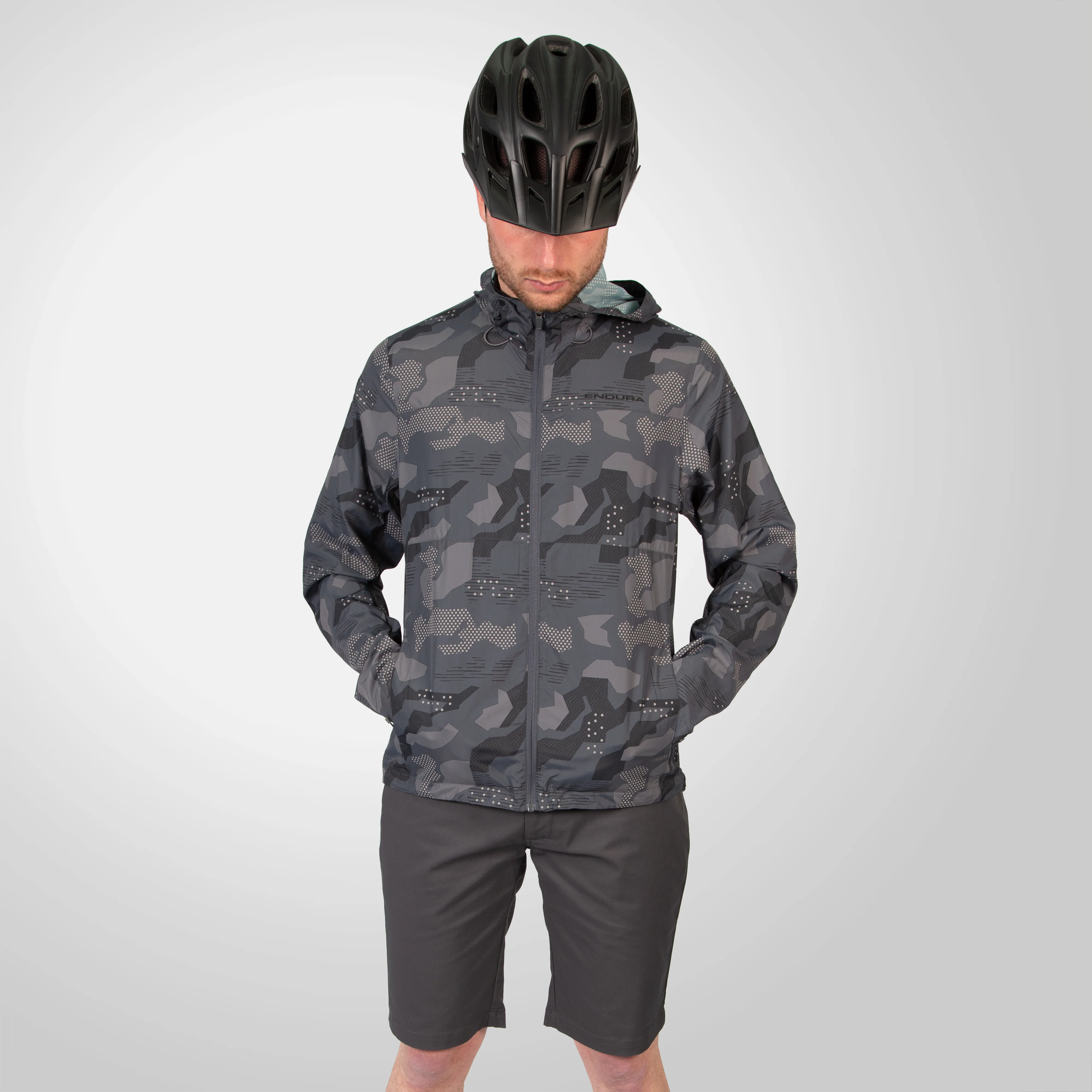 Men's Hummvee Windproof Shell Jacket - Grey Camo