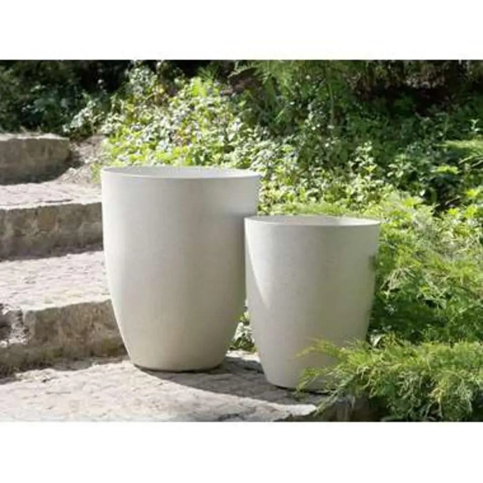 CROTON - Plantenbak - Wit - 35 cm - Stenenmix