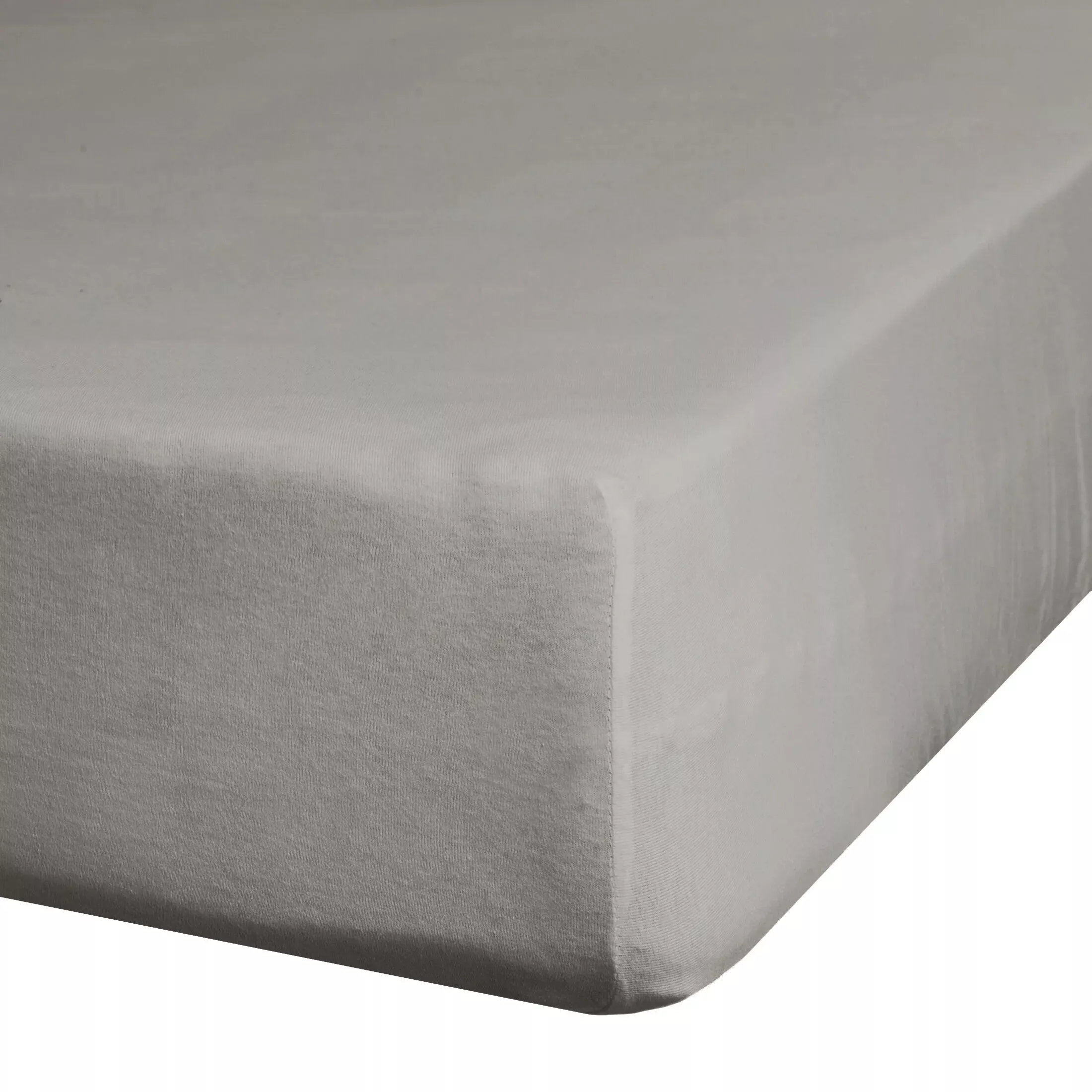 Prześcieradło jersey z gumką 140x200 cm z bawełny kolor srebrny 190 g/m2 Eurofirany Premium