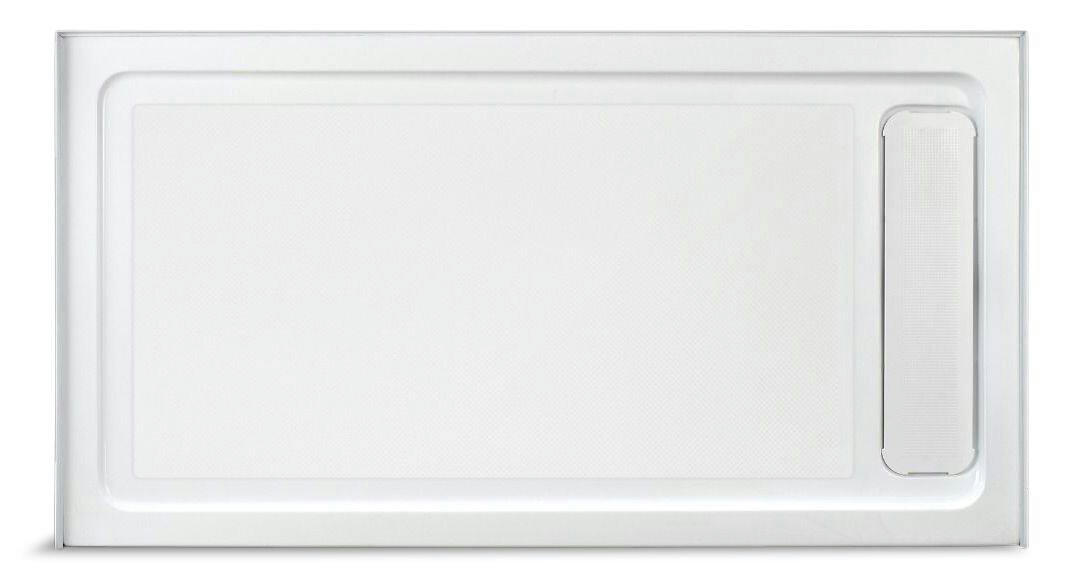 OVE Erika Shower Pan Base with Rectangle Dish, White, 60 x 32 x 2.8-in