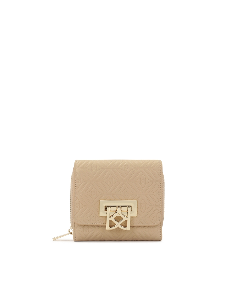 Beige wallet with an elegant pattern