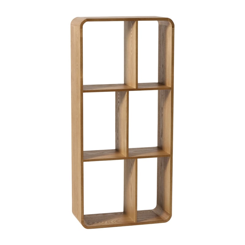 Vakkenkast Lennon 6 vakken - bruin - 120x55x25 cm