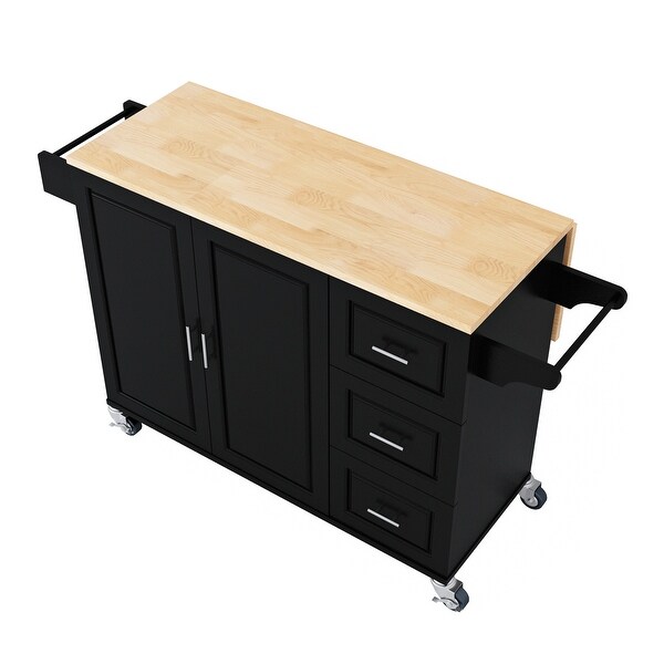 Kitchen Island & Kitchen Cart,Inside Cabinet,with Spice Rack,Towel Rack