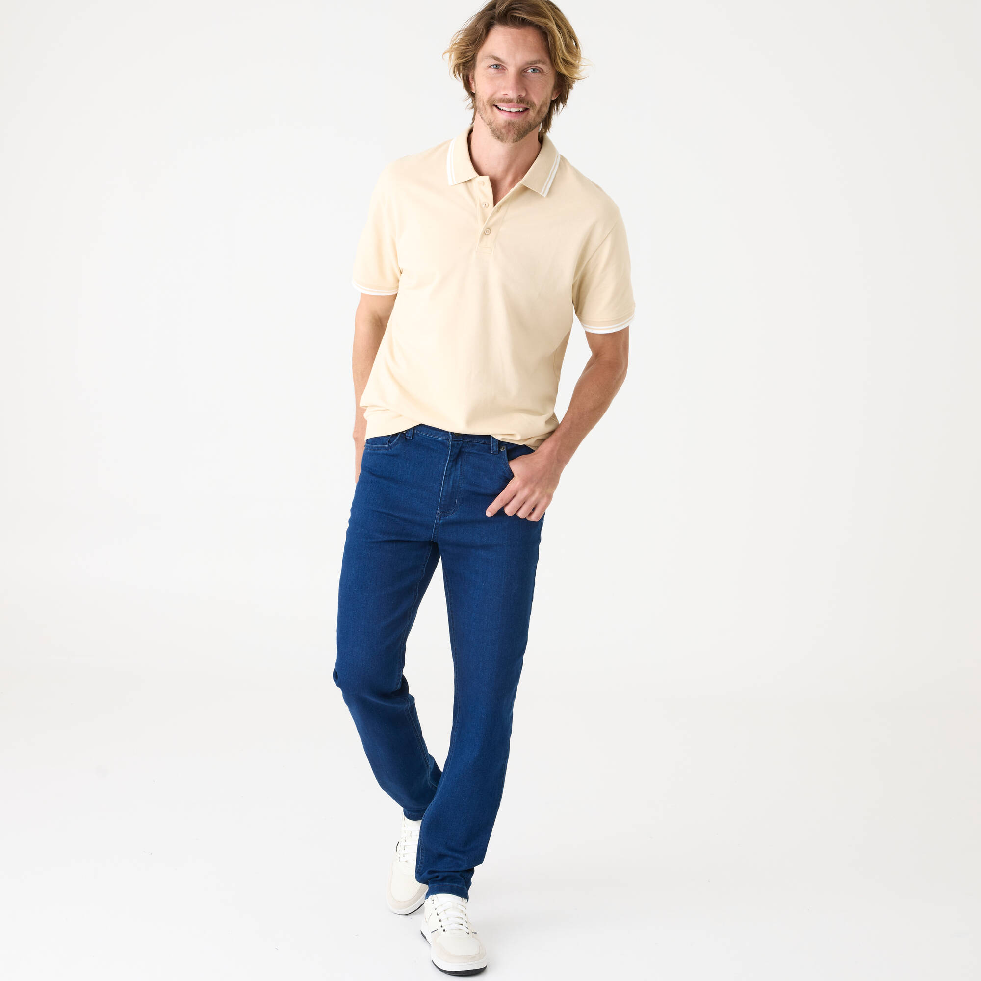 Polo maille piquée confort manches courtes