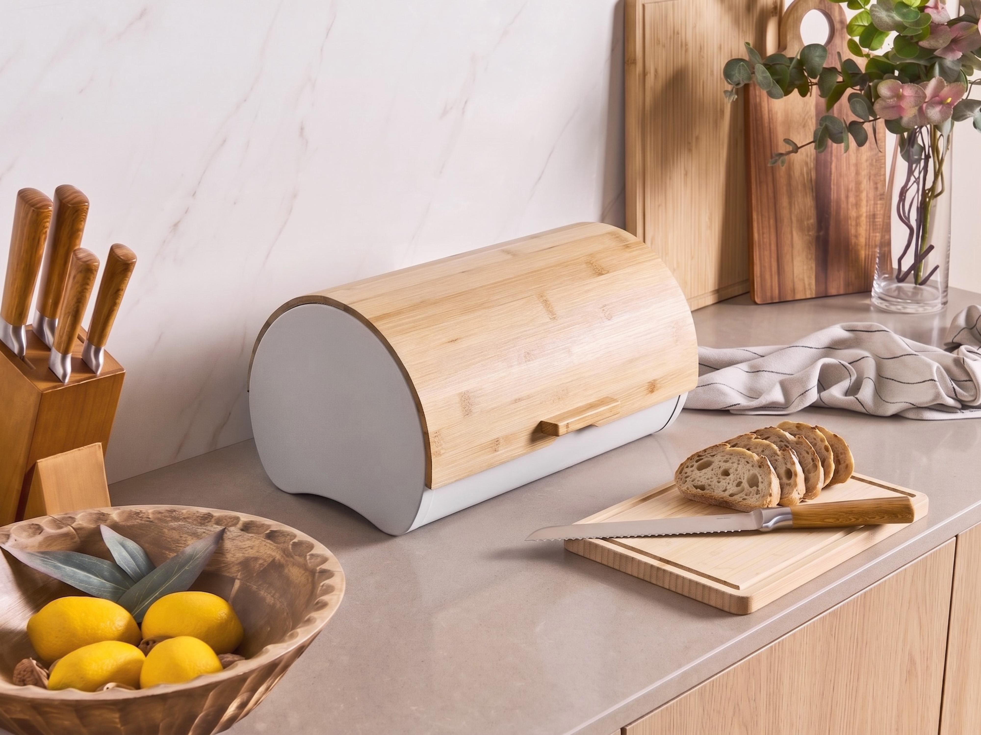 Bread Bin SAVEUR Metal Light Brown