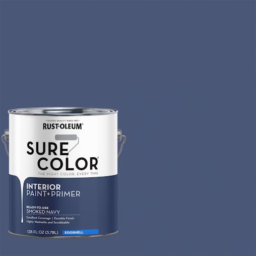 Rust-Oleum Sure Color Eggshell Interior Wall Paint Smoked Navy 3.78 L