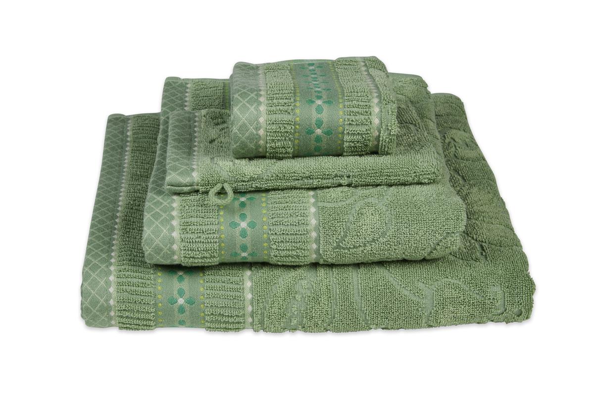 Pip Studio handdoek Jasmin Jacquard - 55x100 cm - groen