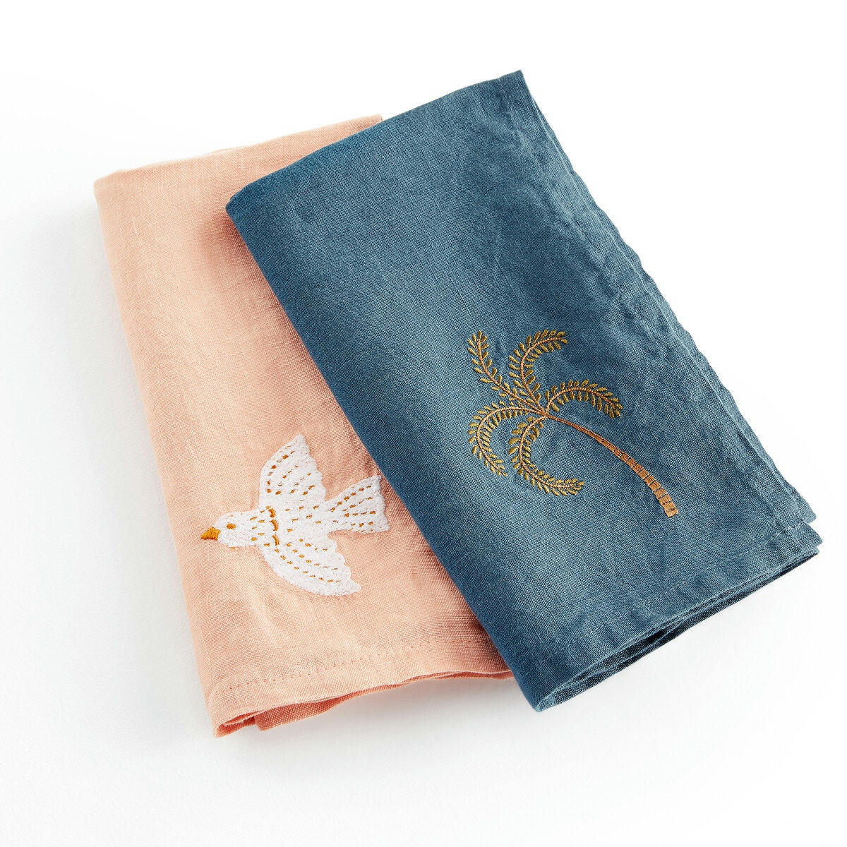 Lot de 2 serviettes de table, lin lavé, Solem