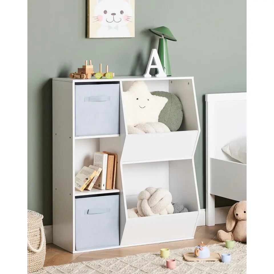 DARLOT - Boekenkast - Lichtblauw - Vezelplaat