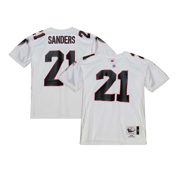 Deion Sanders Atlanta Falcons 1991 Authentic Throwback Retired Player Jersey - White