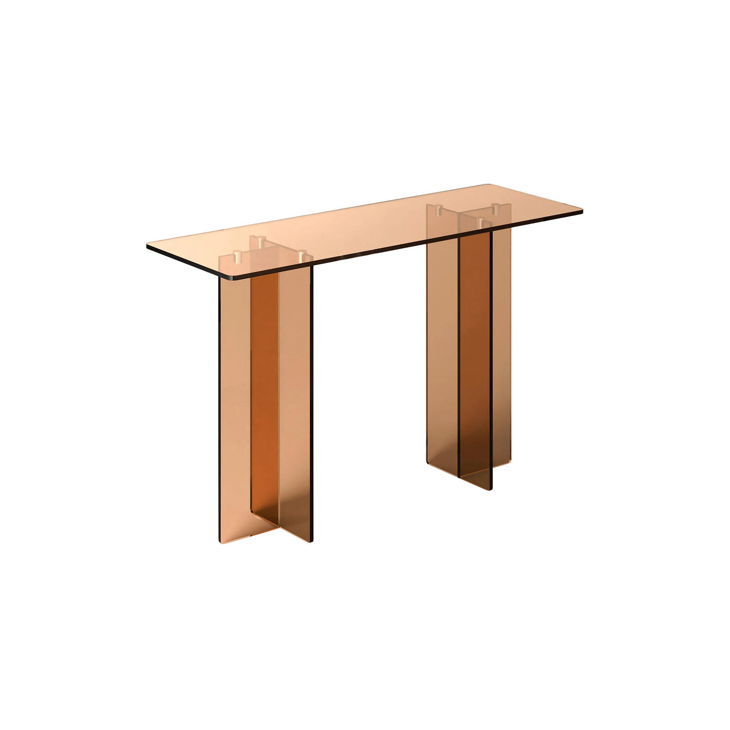 Anouk Glass Console, brown transparent