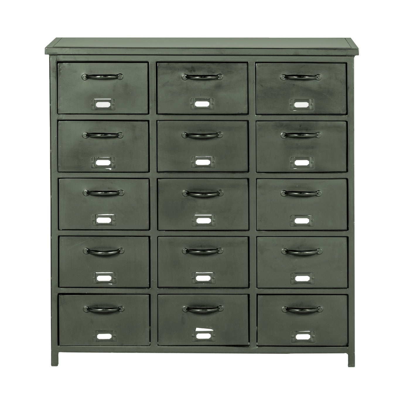 Giga Meubel Ladekast - Groen Metaal - 88x37x88cm