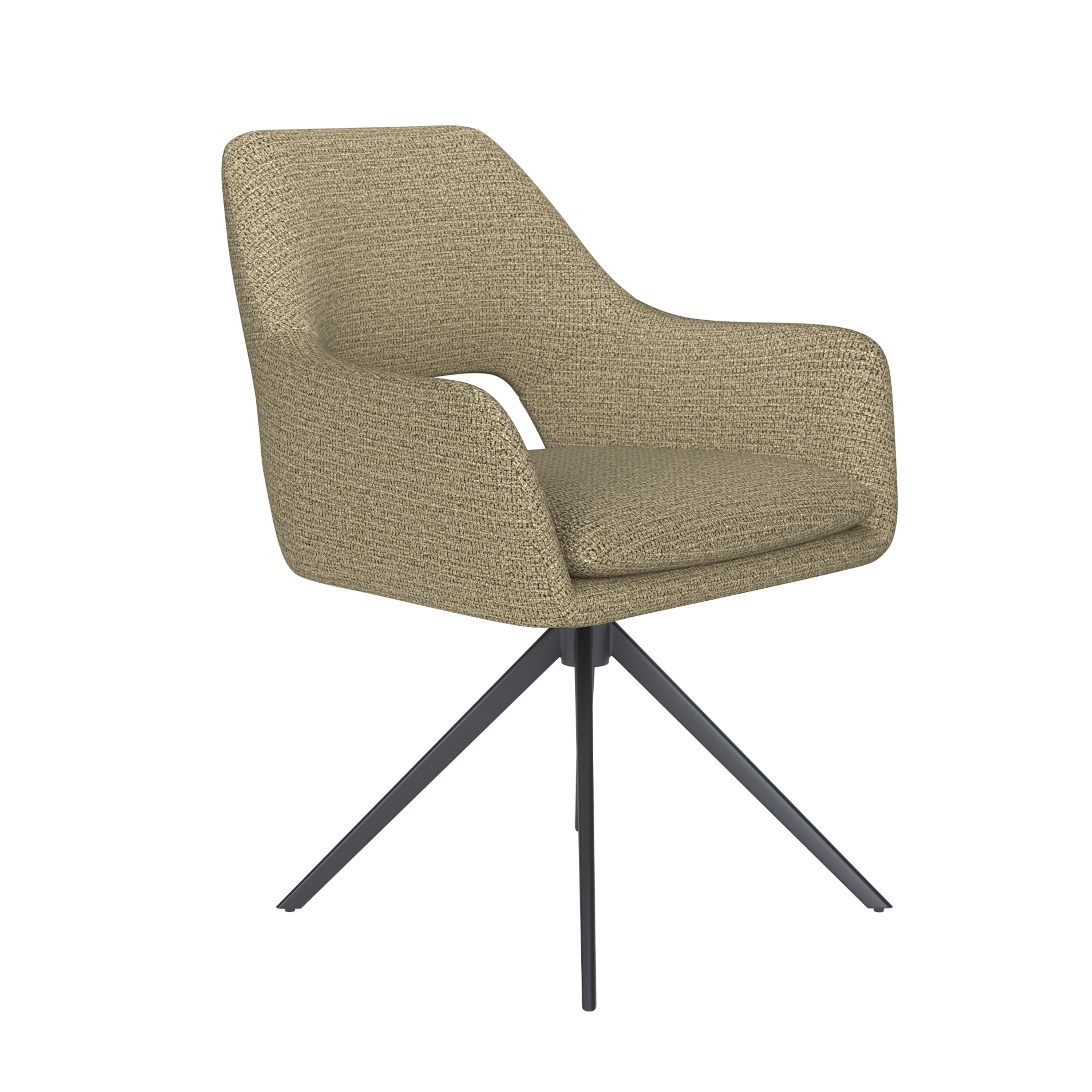 Housecraft Living Mos Eetkamerstoel Draaibaar Metaal Pistache groen