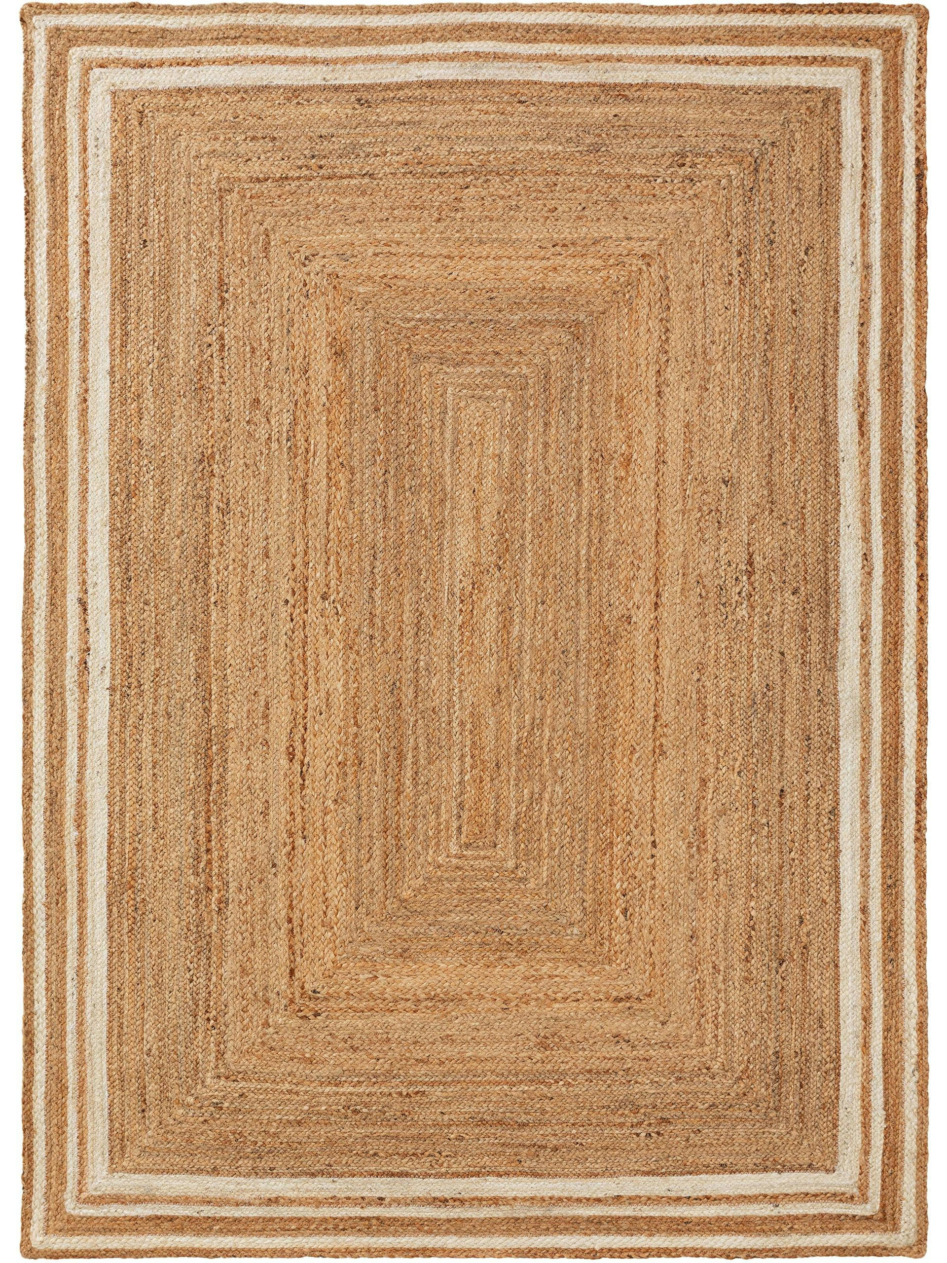 JUTTA - Tapis de jute blanc 200x300
