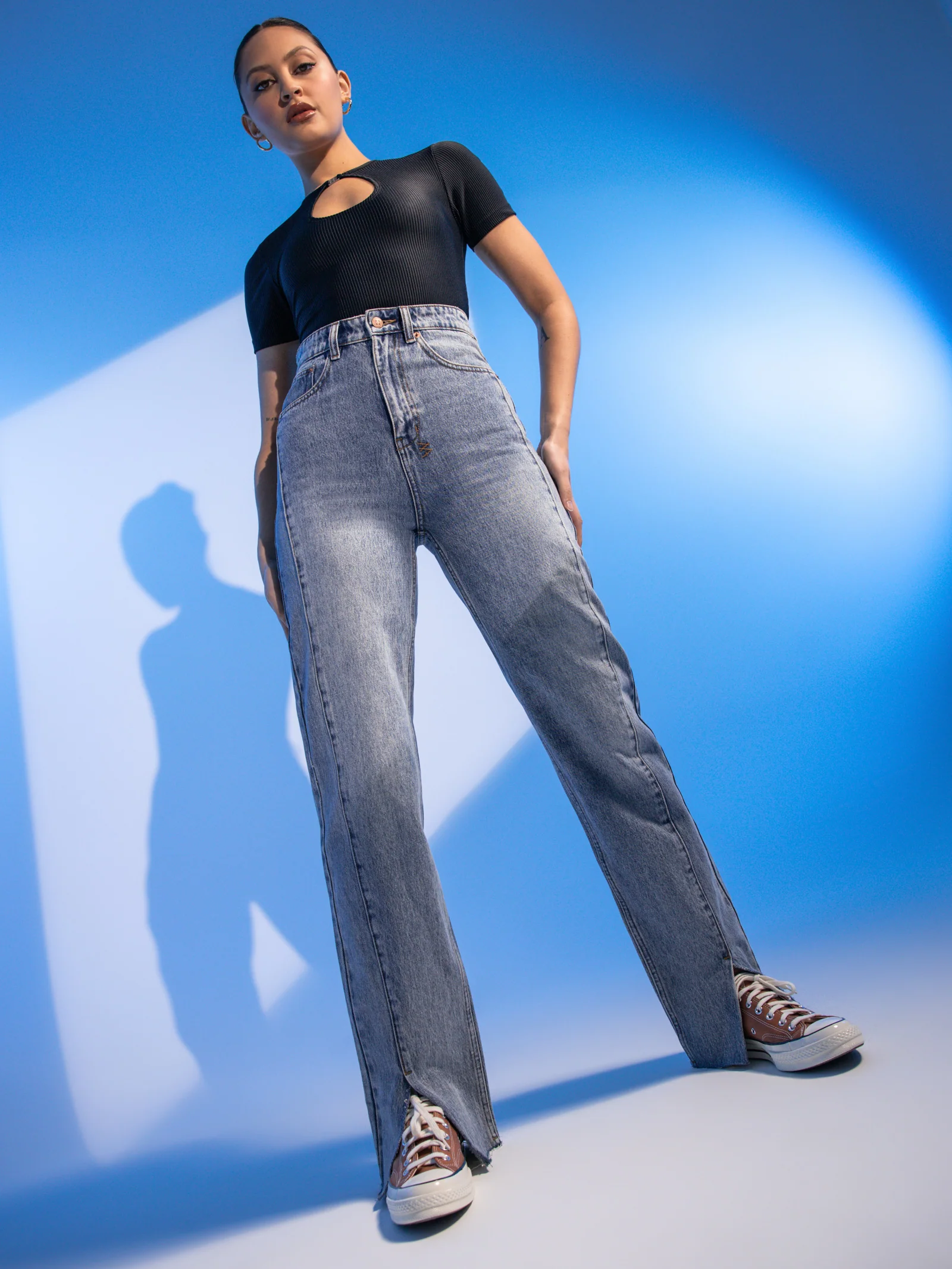 Playback Split Hem Jeans