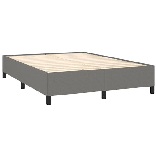 NNEVL Bed Frame Dark Grey 137x190 cm Double Fabric