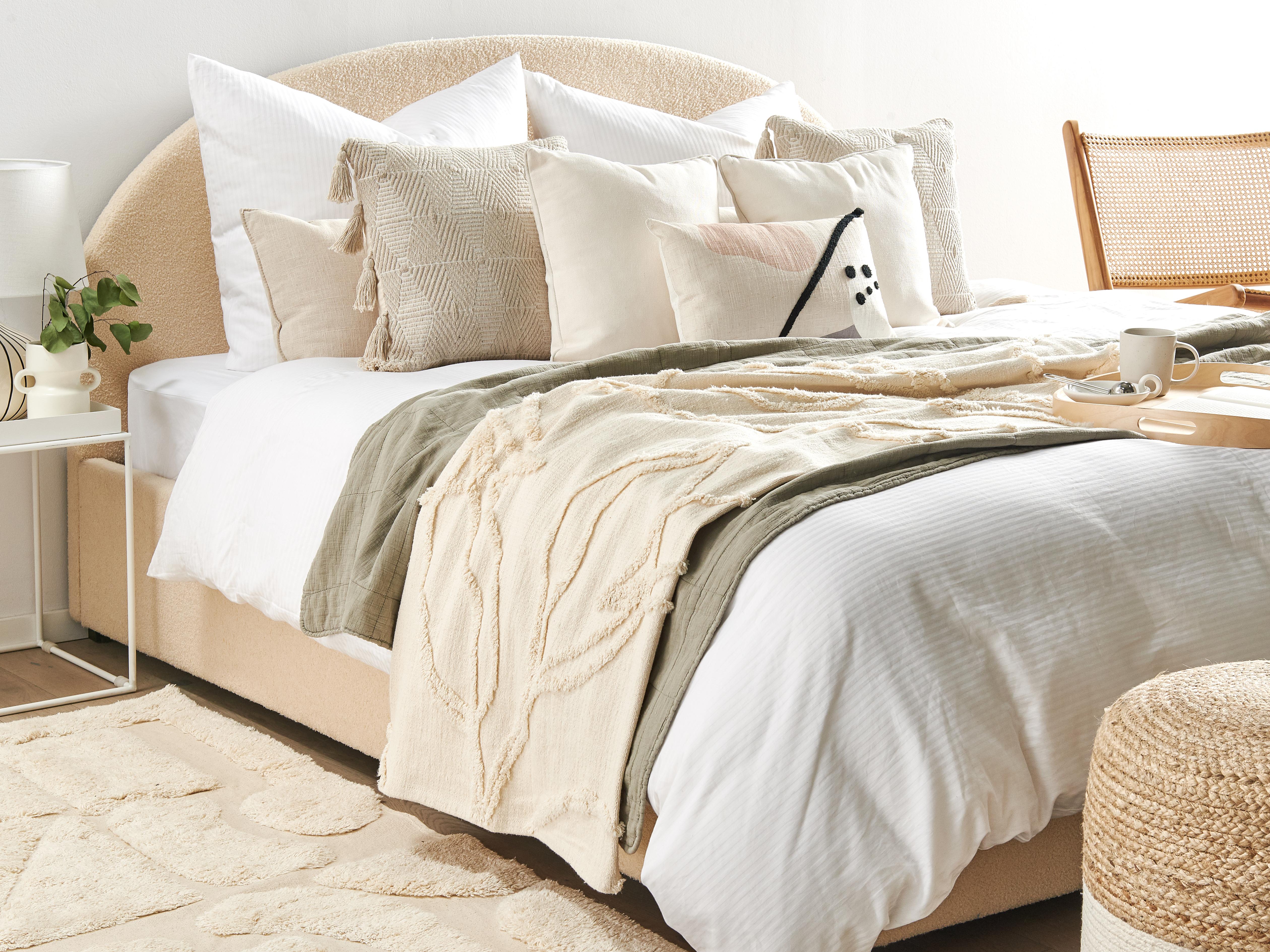 Blanket ACACIA Cotton 130 x 160 cm Beige