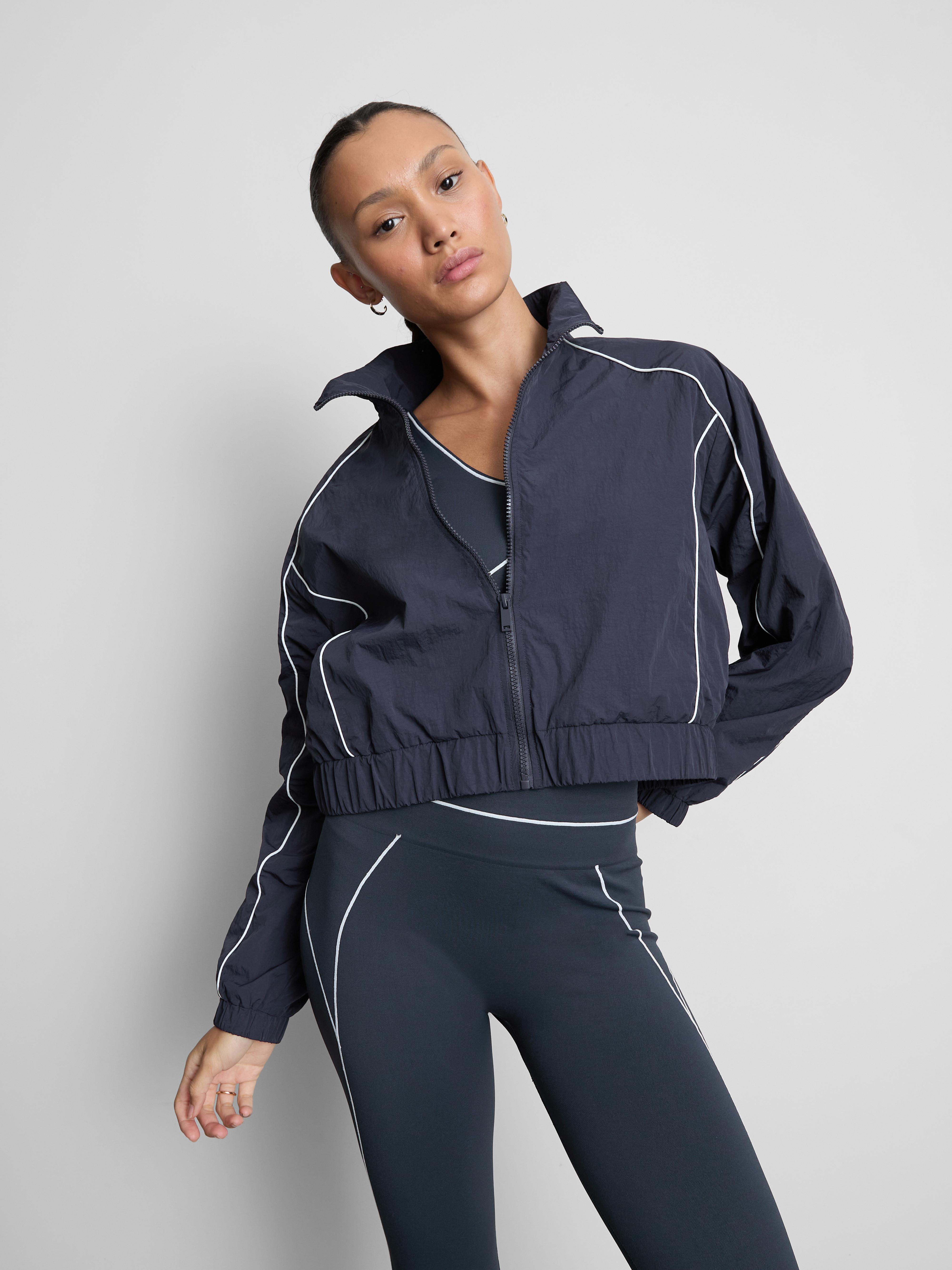 Contrast Piping Shell Jacket