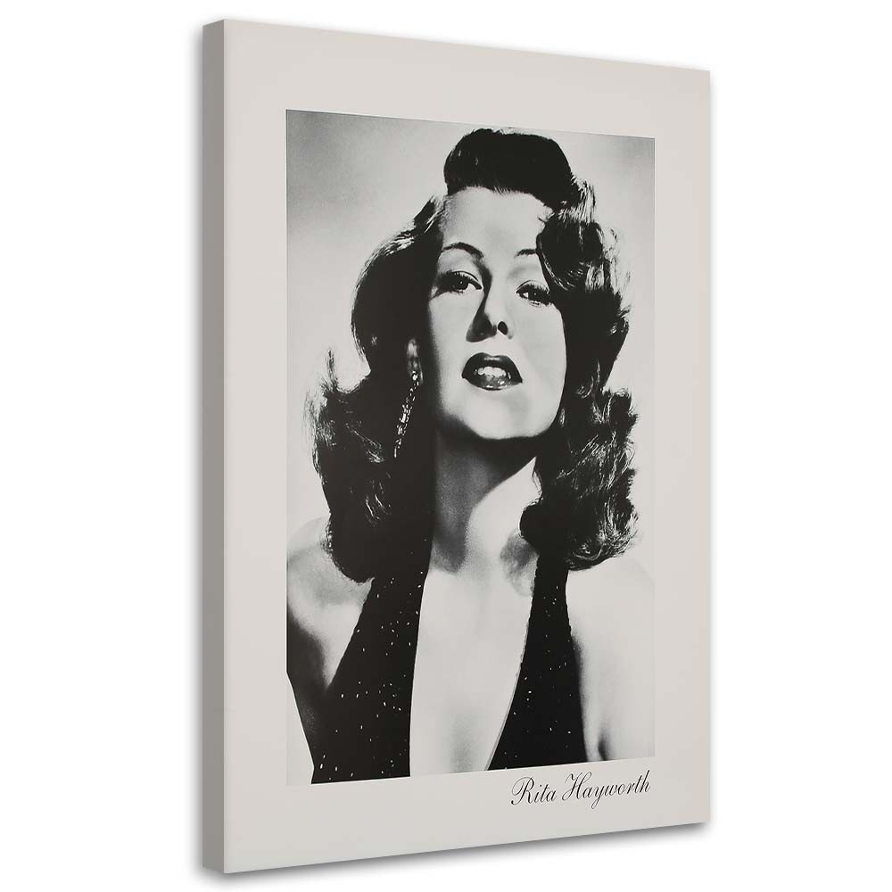 Feeby Obraz na płótnie Rita Hayworth czarno biały 40x60